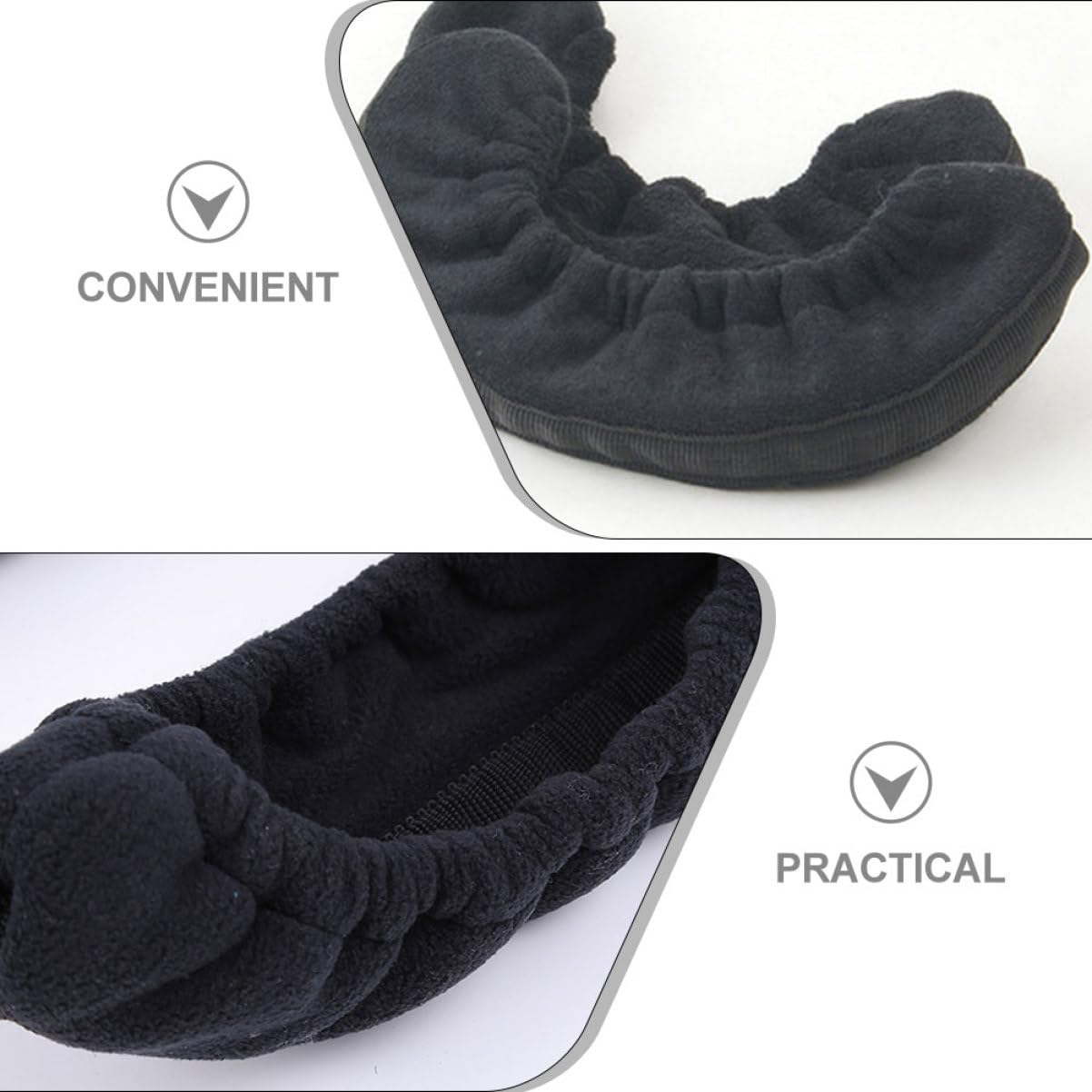 Milisten Eishockey Schlittschuh Kufen Schutzbezüge Schwarze Weiche Kufenstrümpfe Mikrofaser für Schlittschuhe Einfach zu Reinigen und Langlebig zum Schutz Ihrer Schuhtaschen