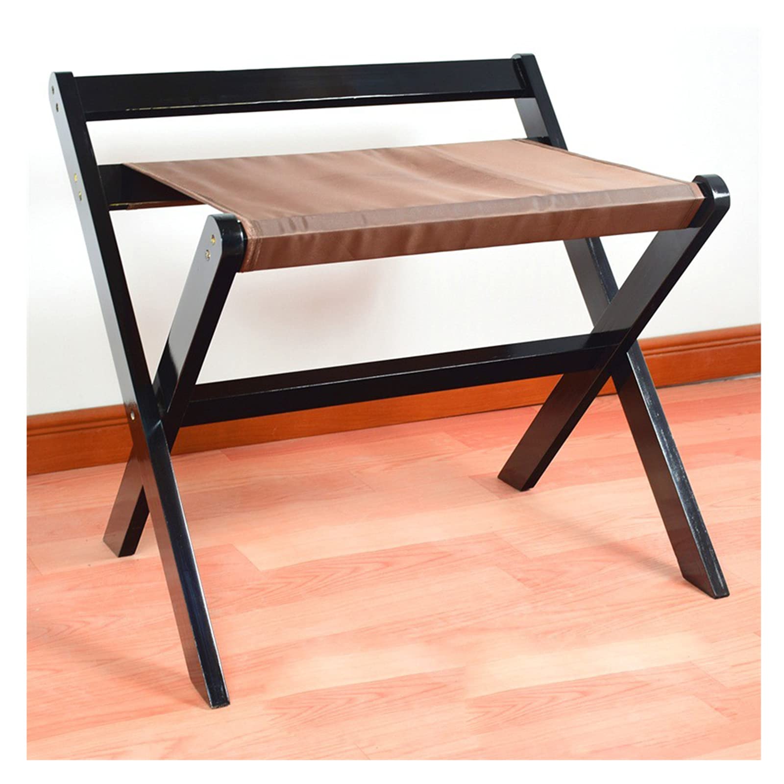 Support de bagages en bois de qualité supérieure avec sangles en tissu