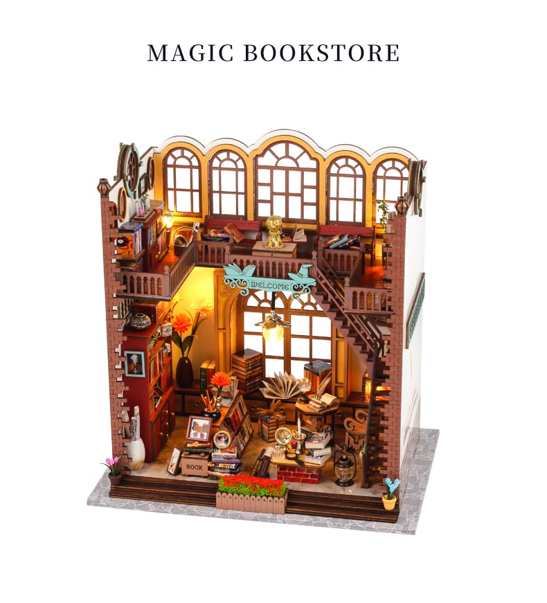 Amazon.co.jp: MZYTOZA ミニチュアマジック書店ブックヌークキット