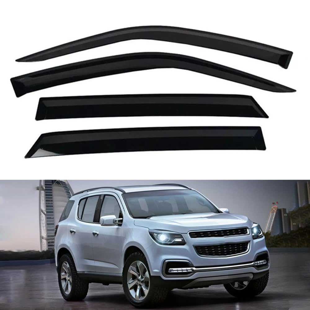 Defensas para Lluvia para Trailblazer 2012Juego de 4 Piezas con Material Resistente a la Intemperie. Instalación rápida. Permite ventilación del Coche en Cualquier Clima.