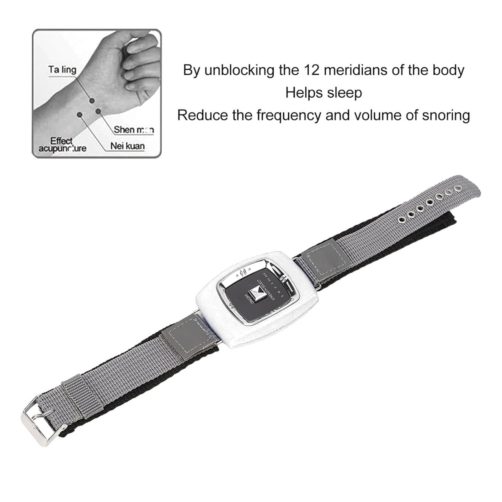 GZPKJ Pulsera Inteligente Antirronquidos, Dispositivo Antirronquidos Eléctrico, Pulsera Antirronquidos con 3 Modos, Pulsera Ajustable, para Oficina, Coches, Trenes, Mujeres Y Hombres.