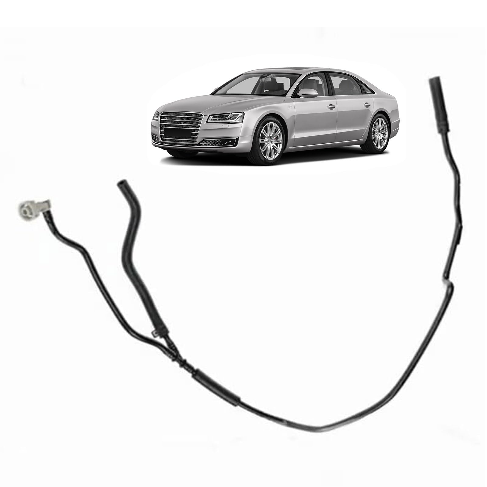 QWQJ 4H0121081AT Front Coolant Radiator Overflows Hose Replacement Engine Crankcase Breather Hose for 2013-2018