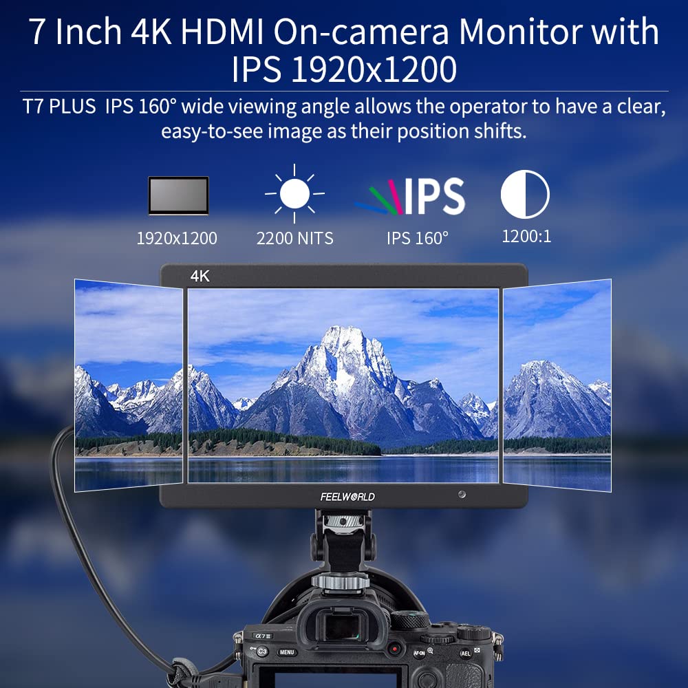 Amazon.com : FEELWORLD LUT7 7 Inch Field Monitor 4K 1920x1200