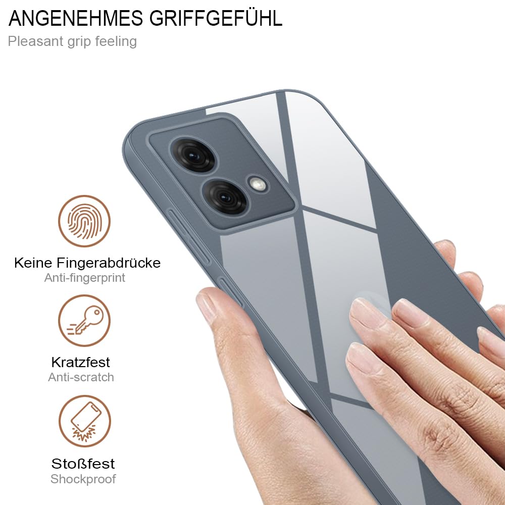 REY Ultra-dünne Silikonhülle Für Motorola Moto G84 5G – Transparent, 0,33 Mm, Kratzfester TPU-Schutz