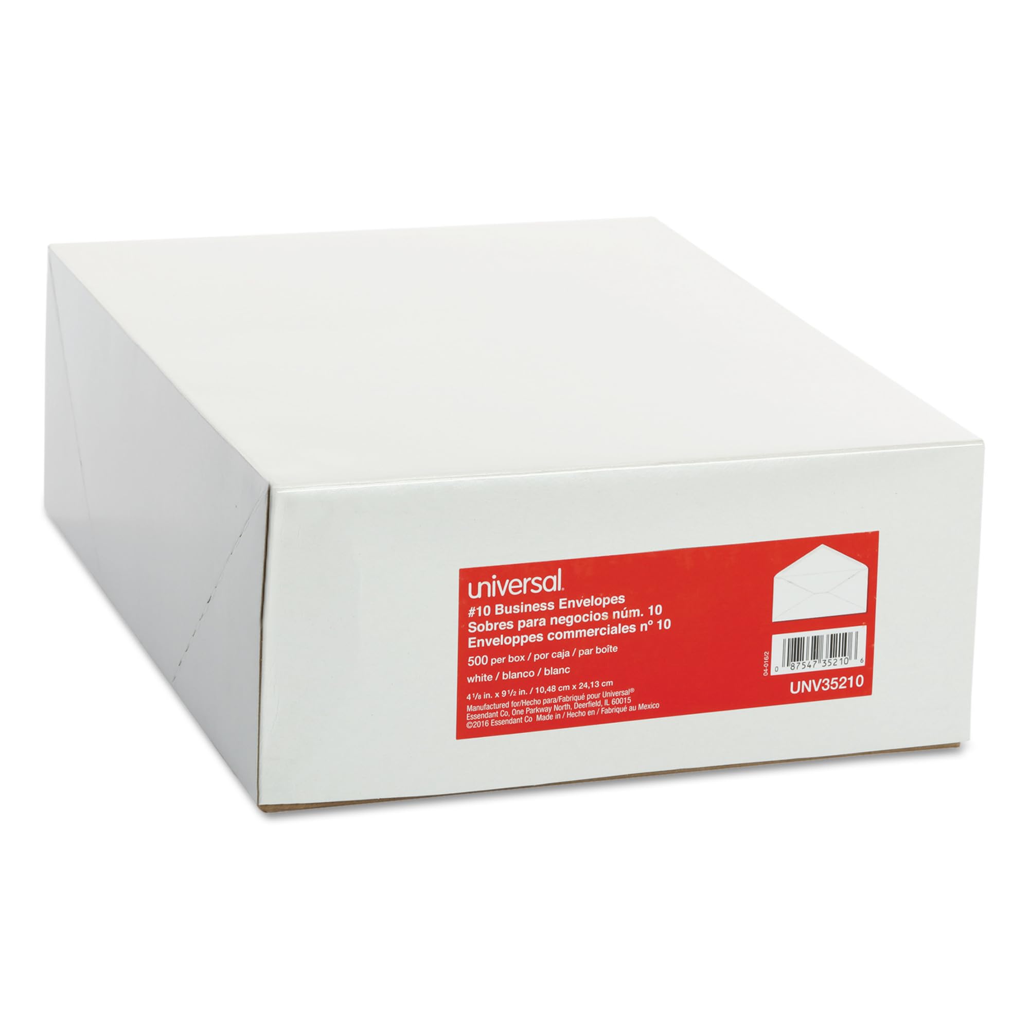 Business Envelope, V-Flap, #10, White, 500/Box