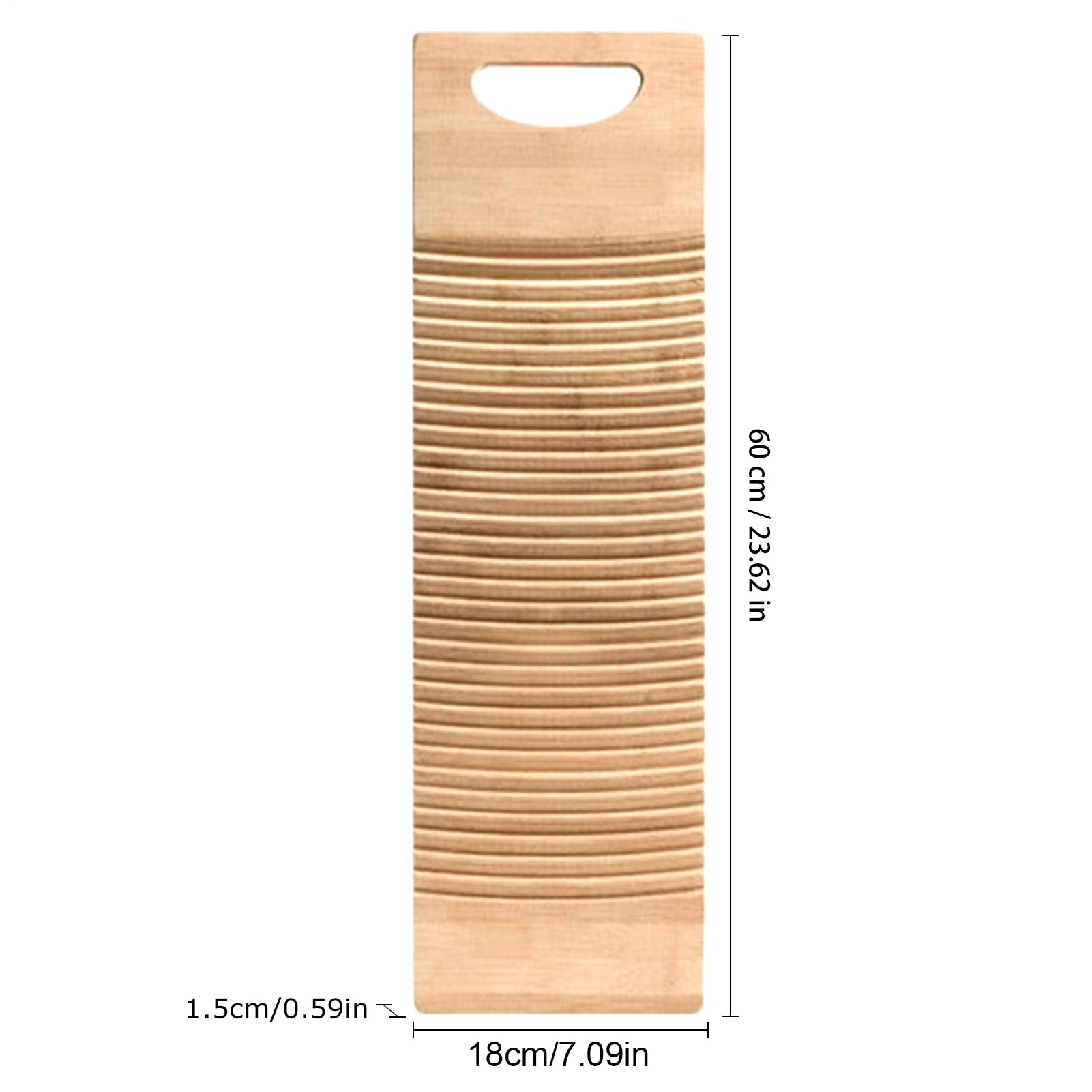 Tavola per la pulizia della lavanderia – tagliere in legno | Tagliere per | lavare le mani con motivo ondulato, pulizia del bucato per la casa e la scuola, tavola