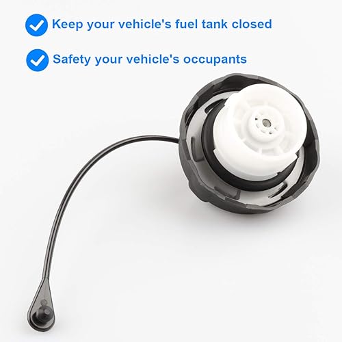 Miniatura 4 de Tapa de gasolina, tapa de combustible de repuesto 52100552AG, 52030387AB, 52030387AA compatible con Jeep - Jeep Wrangler JK 2003-2018, Jeep Wrangler