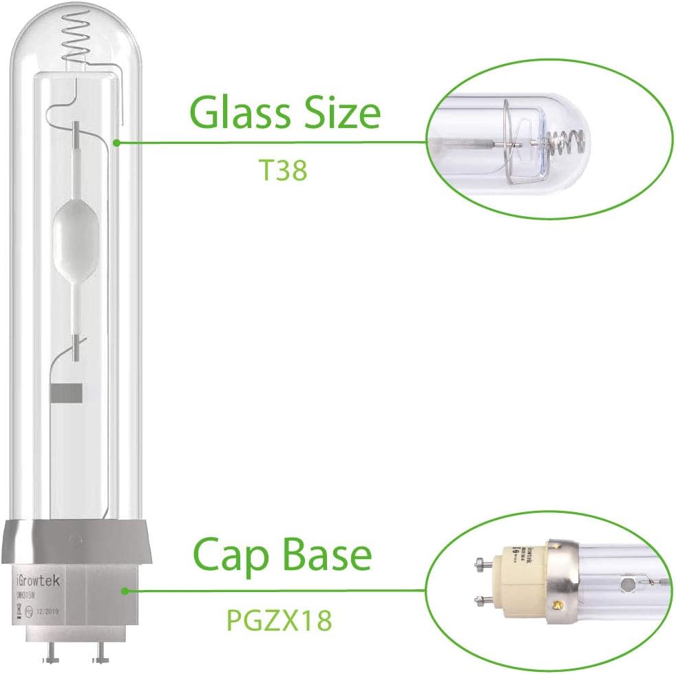 🔥 Hot Deals iGrowtek 2 Pack CMH 315W 4200K Grow Light Bulb,CMH 315 Grow Bulb,High Par Full Spectrum,Ceramic Metal Halide Grow Lamp,for Vege & Flower