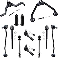 Vista 67 de Detroit Axle - Kit de suspensión completo de 12 unidades para Dodge Ram 1500 4x4 solamente - 2 brazos de control superiores y rótulas, 2 rótulas