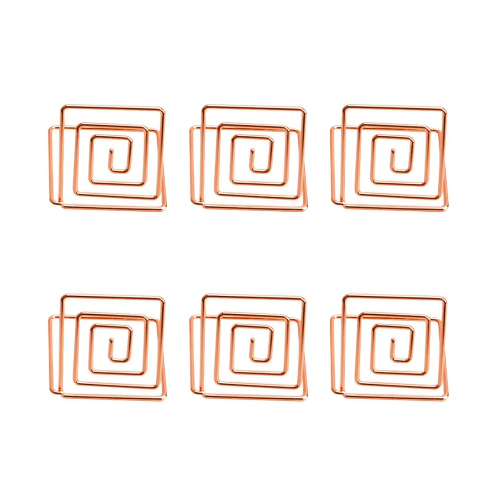 Lot de 30/80 pinces à mémo carrées en métal or rose pour marque-places de mariage, numéros de table, menus, décoration de maison, pour tables, magasins, étiquettes, bureau, fête de mariage