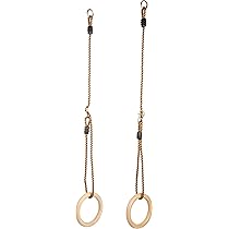 small foot Anelli in legno massello,dondolo con corda regolabile, per bambini ed adulti, 11592