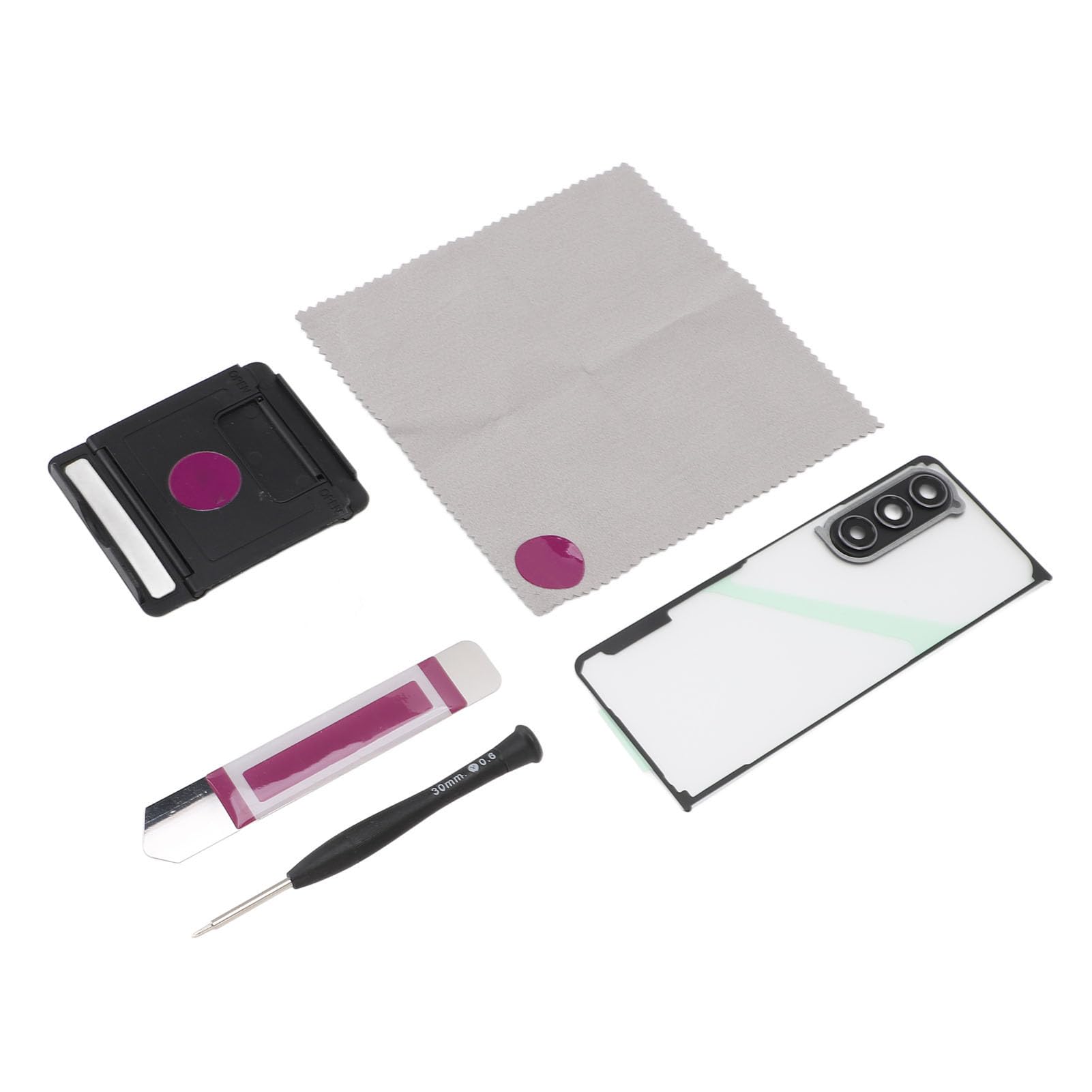 Cryfokt Cover Posteriore in Vetro per Telefono, Sostituzione per Z Fold 5 | Vetro rinforzato resistente, facile installazione adesiva, progettato per i modelli Z Fold, set di strumenti di riparazione