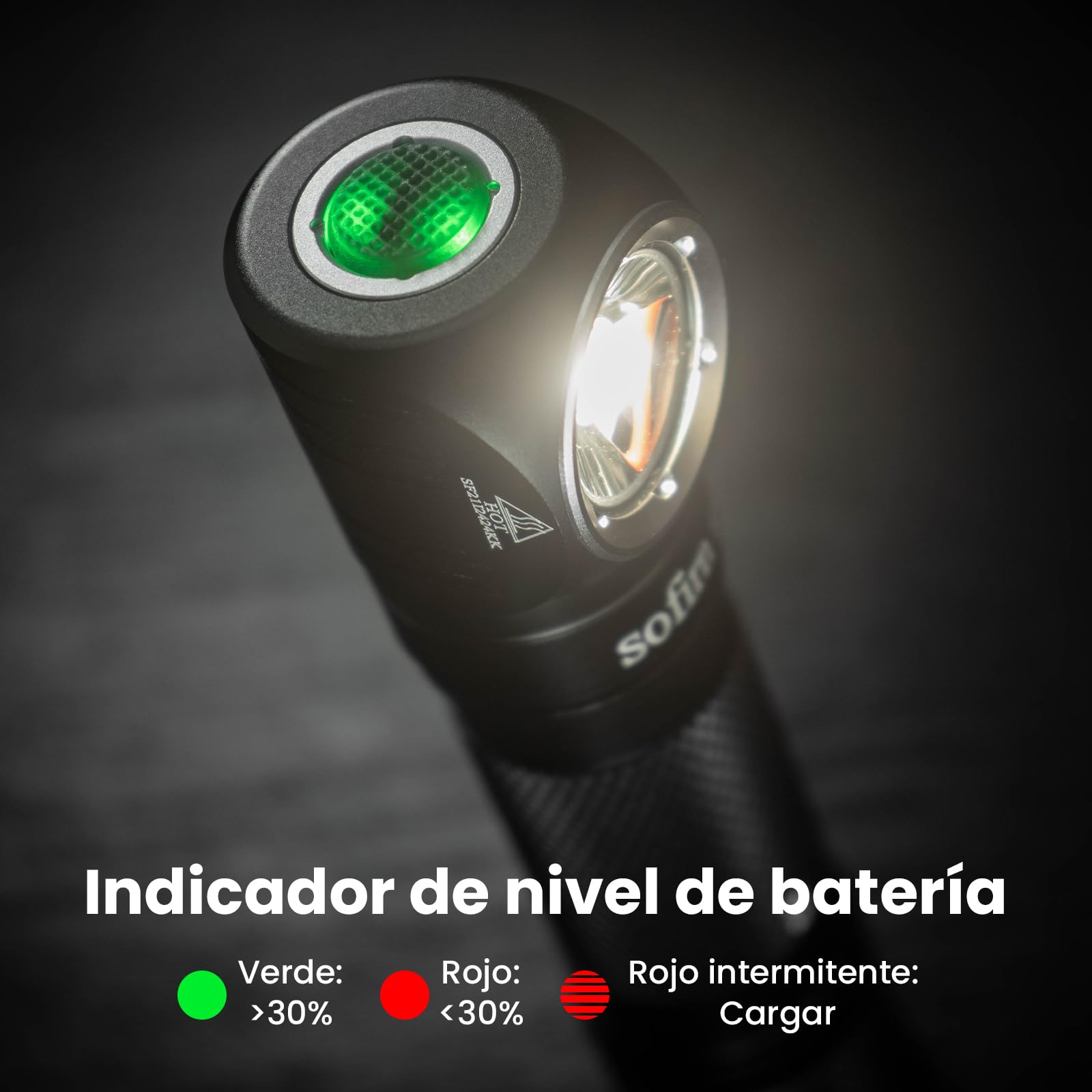 Sofirn Linterna frontal LED recargable SP40, 1200 lúmenes y 136 m, linterna frontal recargable, fácil de usar, IPX7 resistente al agua, para exteriores, camping y senderismo