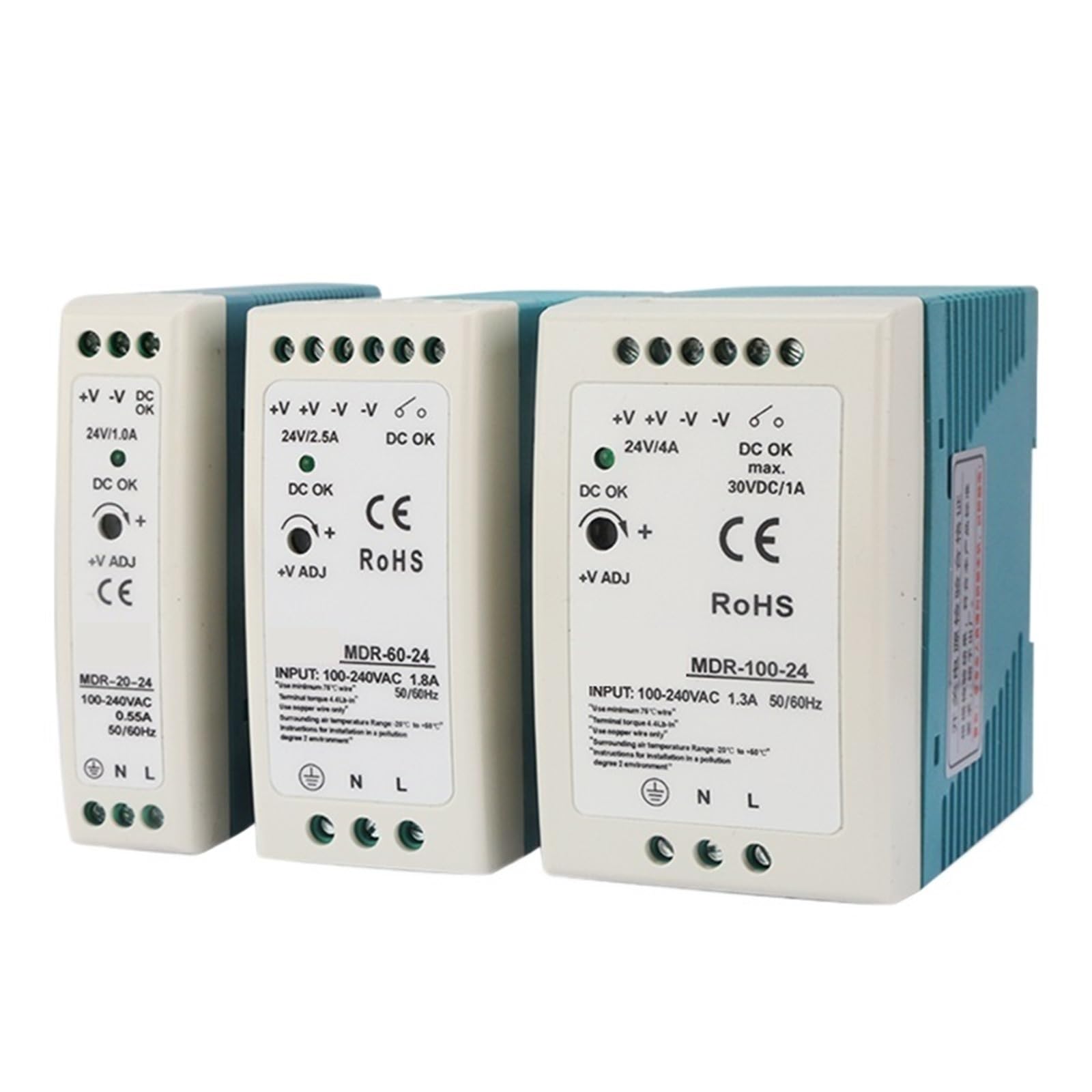 Alimentation rail DIN 24V 12V MDR pour automatisation industrielle - 8