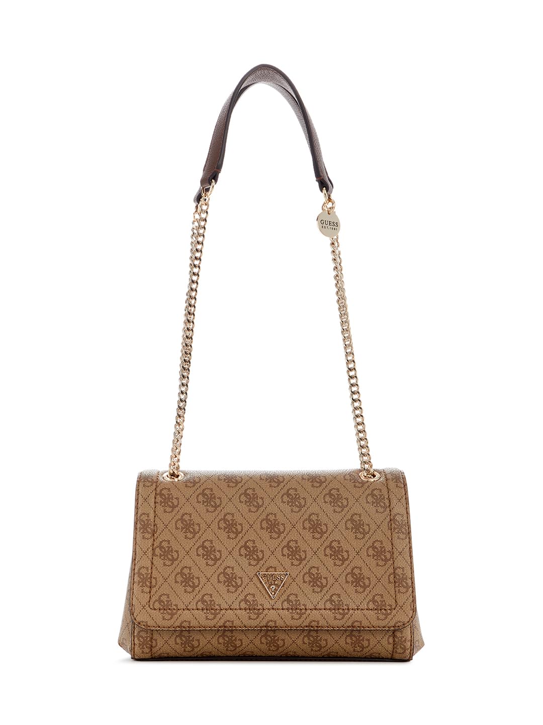 Guess Women's Brown Convertible Crossbody Flap Bag