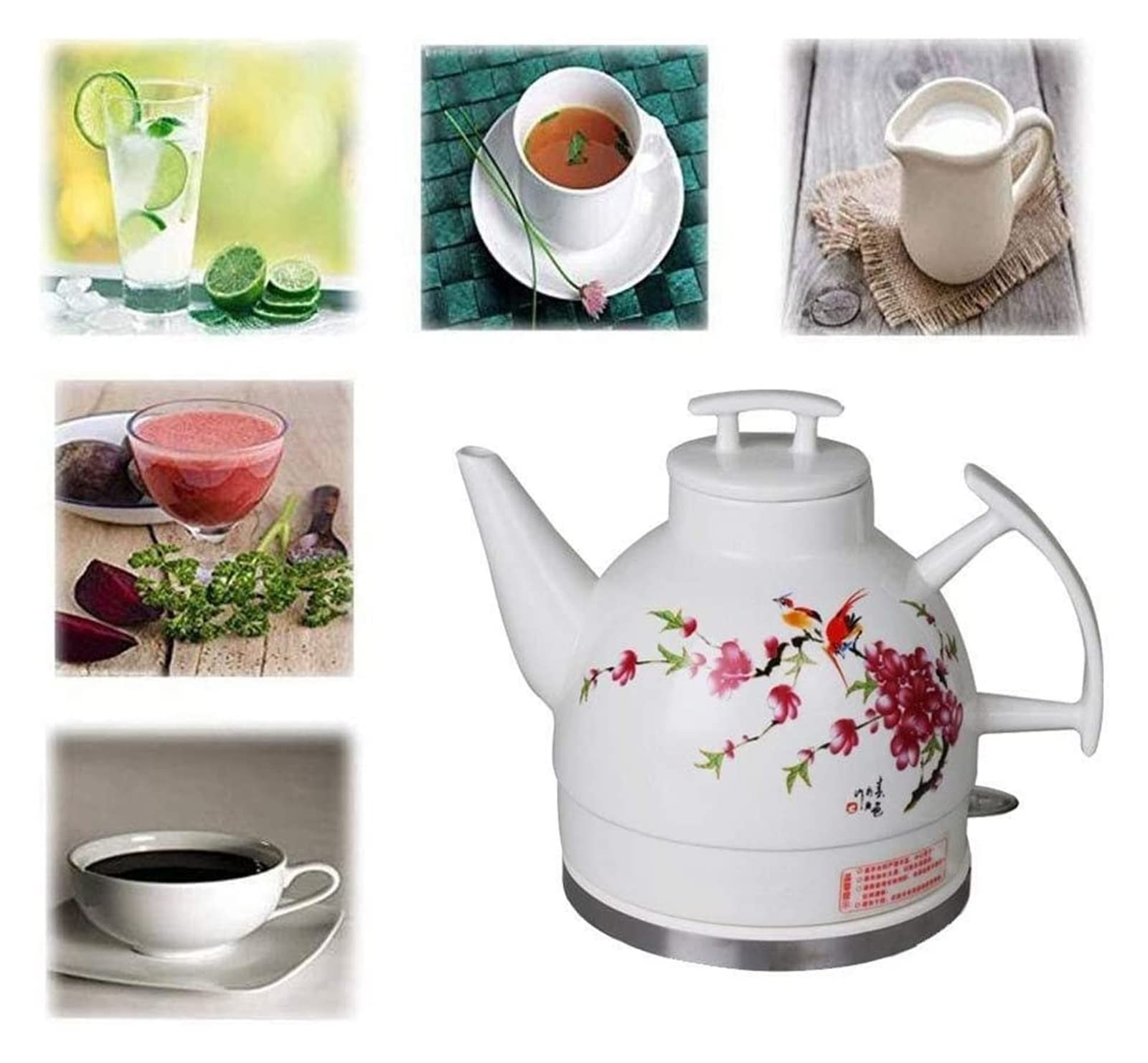 Hervidor eléctrico de café de preparación rápida, hervidor de Agua con Silbato, autoapagado, autoprotección en seco antiquemaduras, Termo de Temperatura Constante, Moda