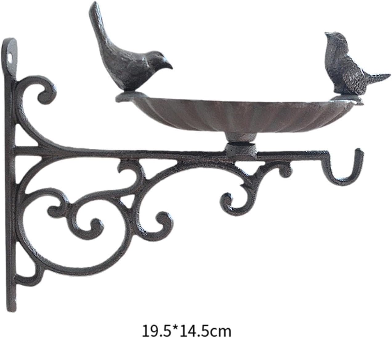 Wall Mounted Bird Bath Vintage Feeder for Patio Yard Wind Chimes