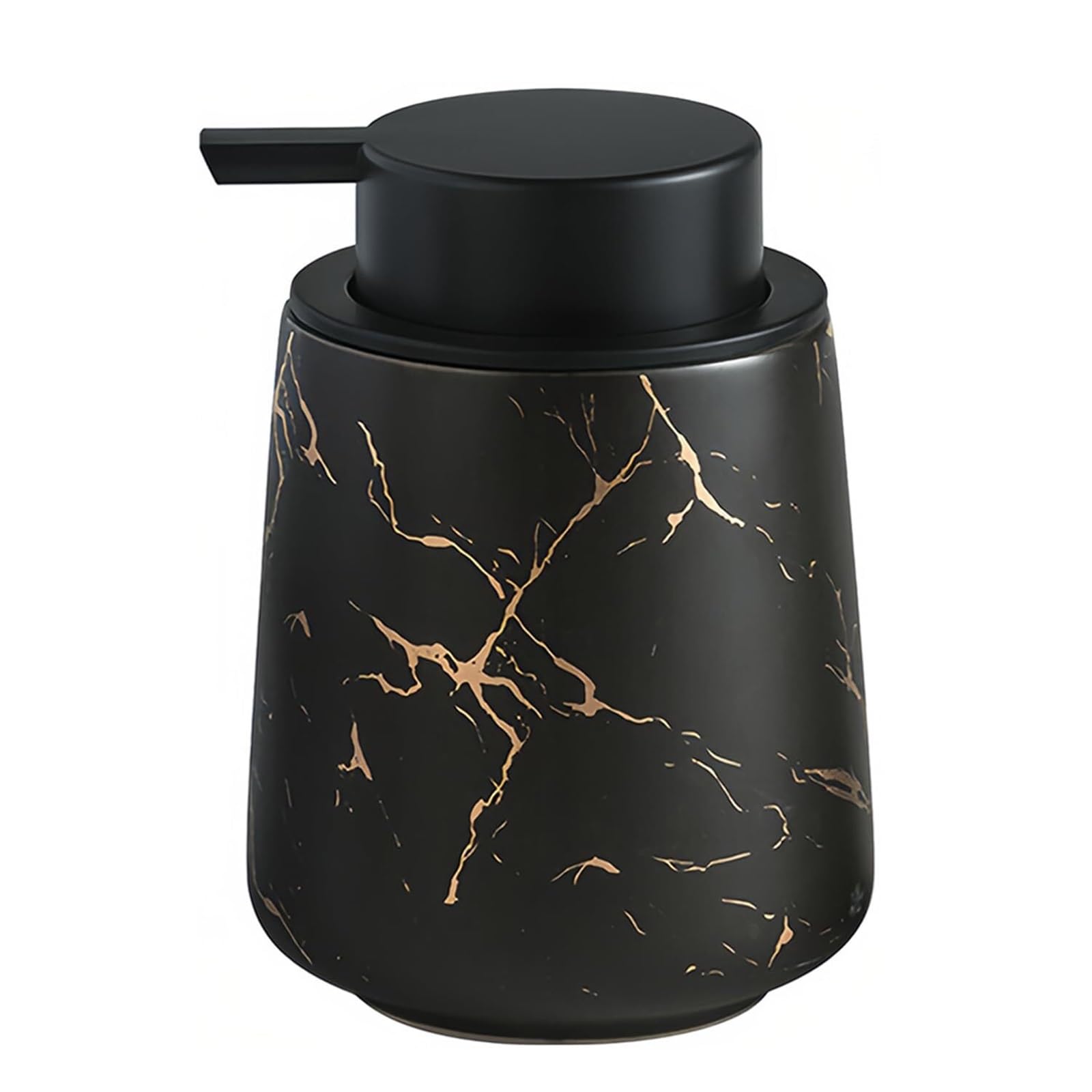 Qyleee Black Hand Ceramic Foaming Bottle Hand Foam Bottles With Pump For Barthroom Kitchen Dish For Bathroom(,Marble Pattern)