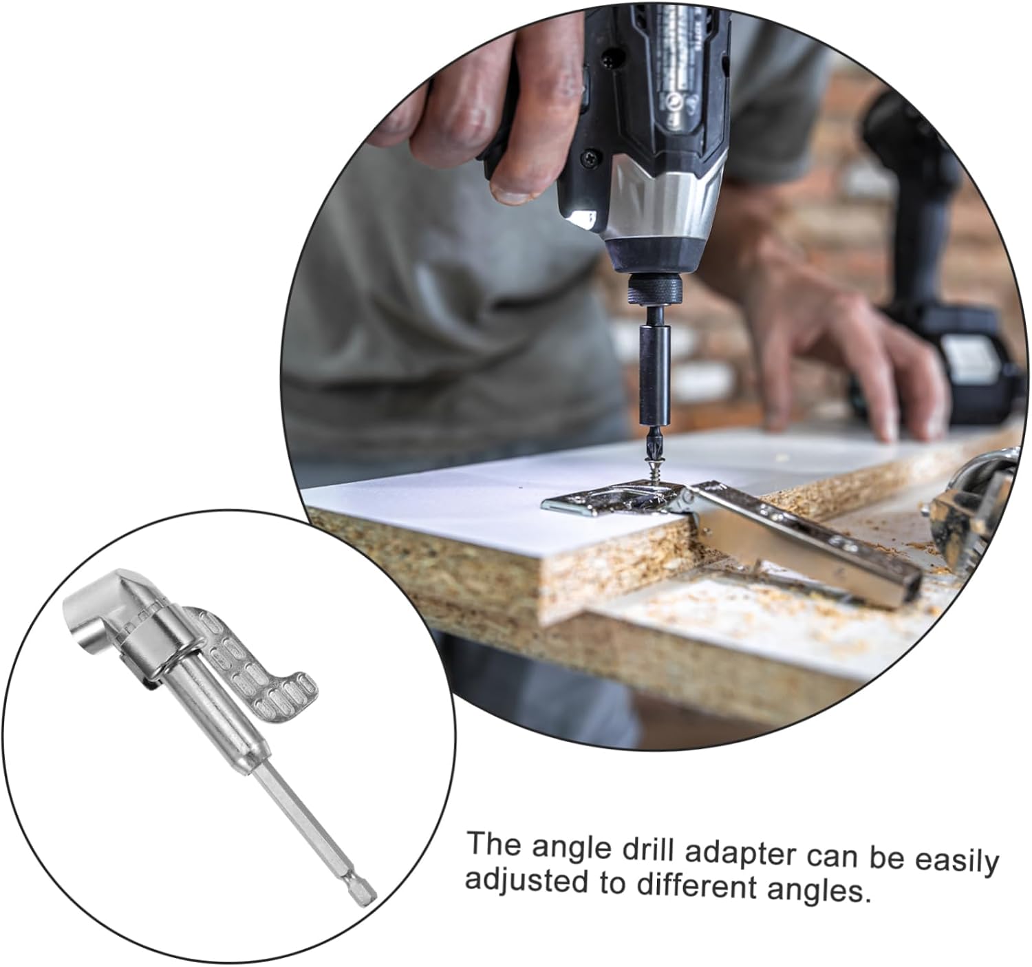 Gatuida 105degree Right Angle Drill Adapter Quick Connect Extension for Electric Drills Socket Wrenches for Tight Spaces Hard Reach Areas Multipurpose Tool for Home Repairs Renovations