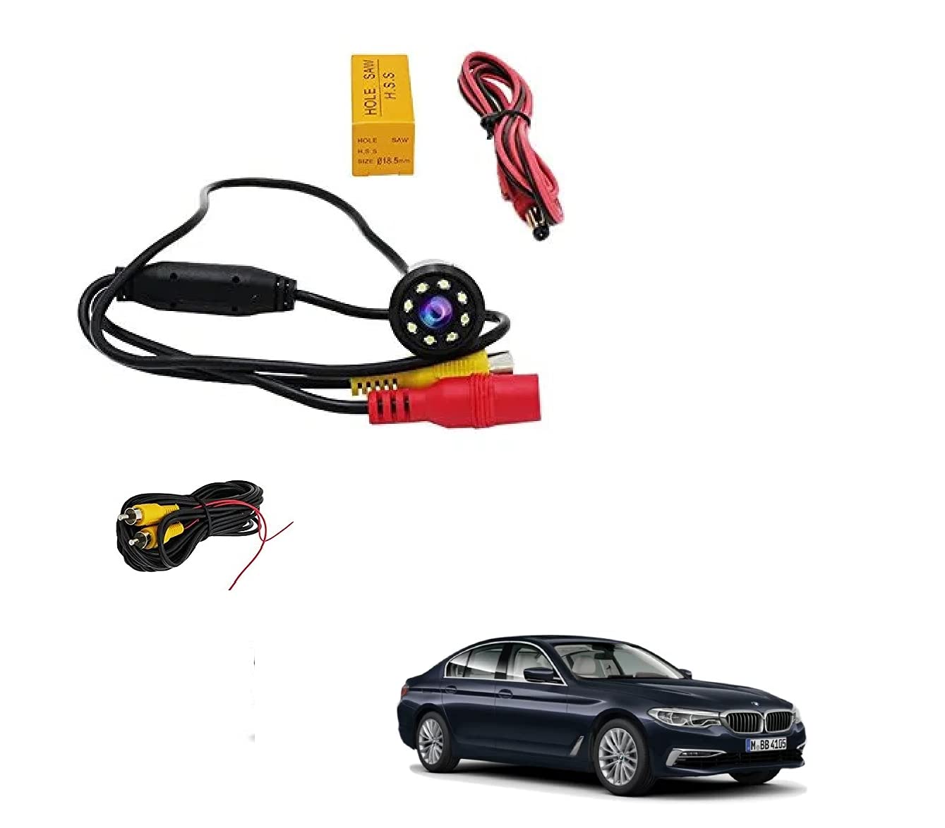 Auto Addict Reverse Parking Camera Car Rear View(Waterproof,LED,Night Vision) for BMW 5 Series