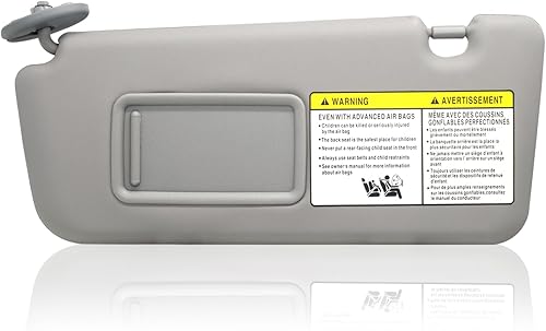 NHILES Visera solar del lado izquierdo del conductor compatible con Toyota Rav4 2004 2005 número OEM de repuesto 74320-42420-B0 color gris disponible en Yaxa Peru