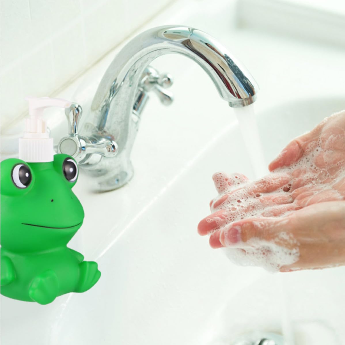 Dispenser di Liquido per Cucina e Bagno 300ml, Set 2 Pezzi Flaconi Pompa a Pressione, Bottiglie Cartoon Ermetiche per Shampoo, Lozione e Bagnoschiuma, per Viaggi e Uso Quotidiano