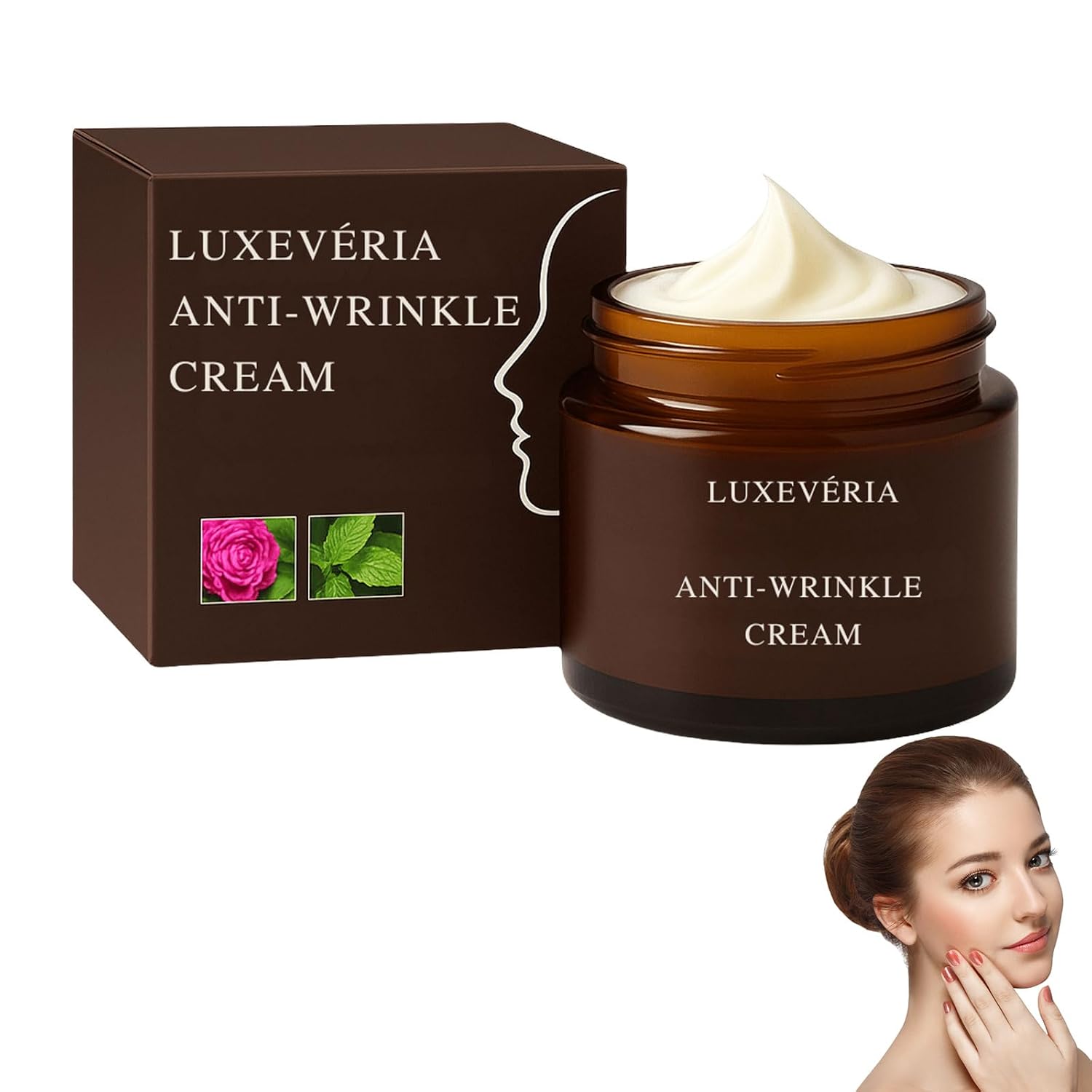 Luxevéria Retinol Anti-Wrinkle Cream, Firms...