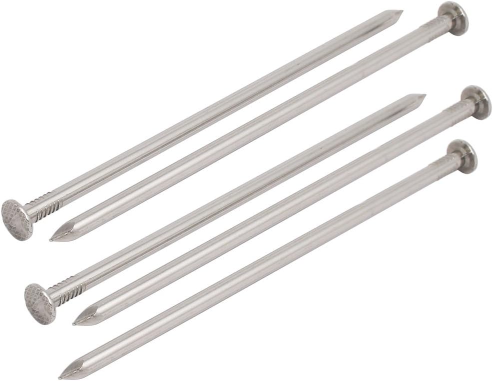 6-inch Length Fastener 304 Stainless Steel Cement Wood Sliding Nail Silver Tone 5pcs Model:65as364qo564