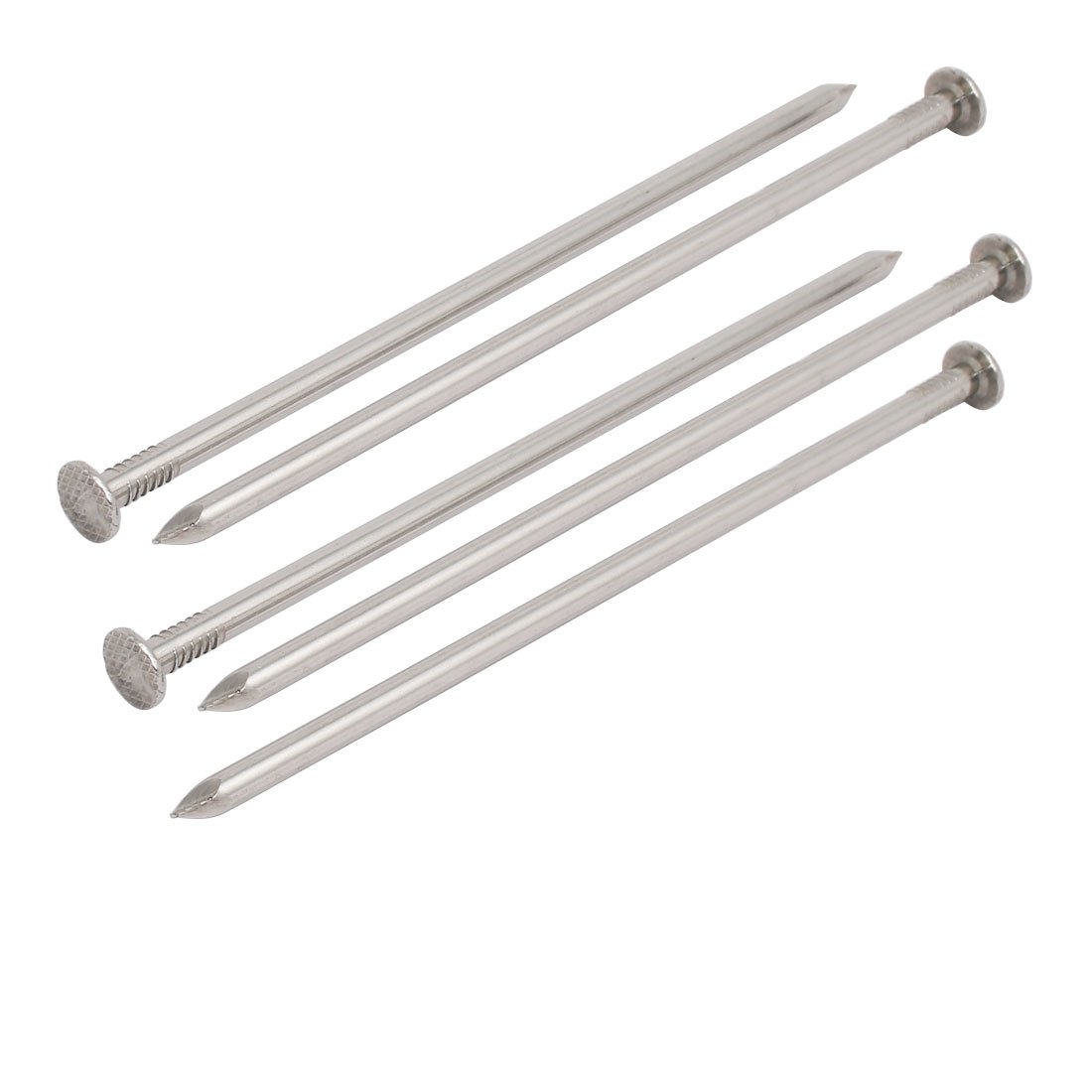 Aexit 6-inch Length Fastener 304 Stainless Steel Cement Wood Sliding Nail Silver Tone 5pcs Model:65as364qo564
