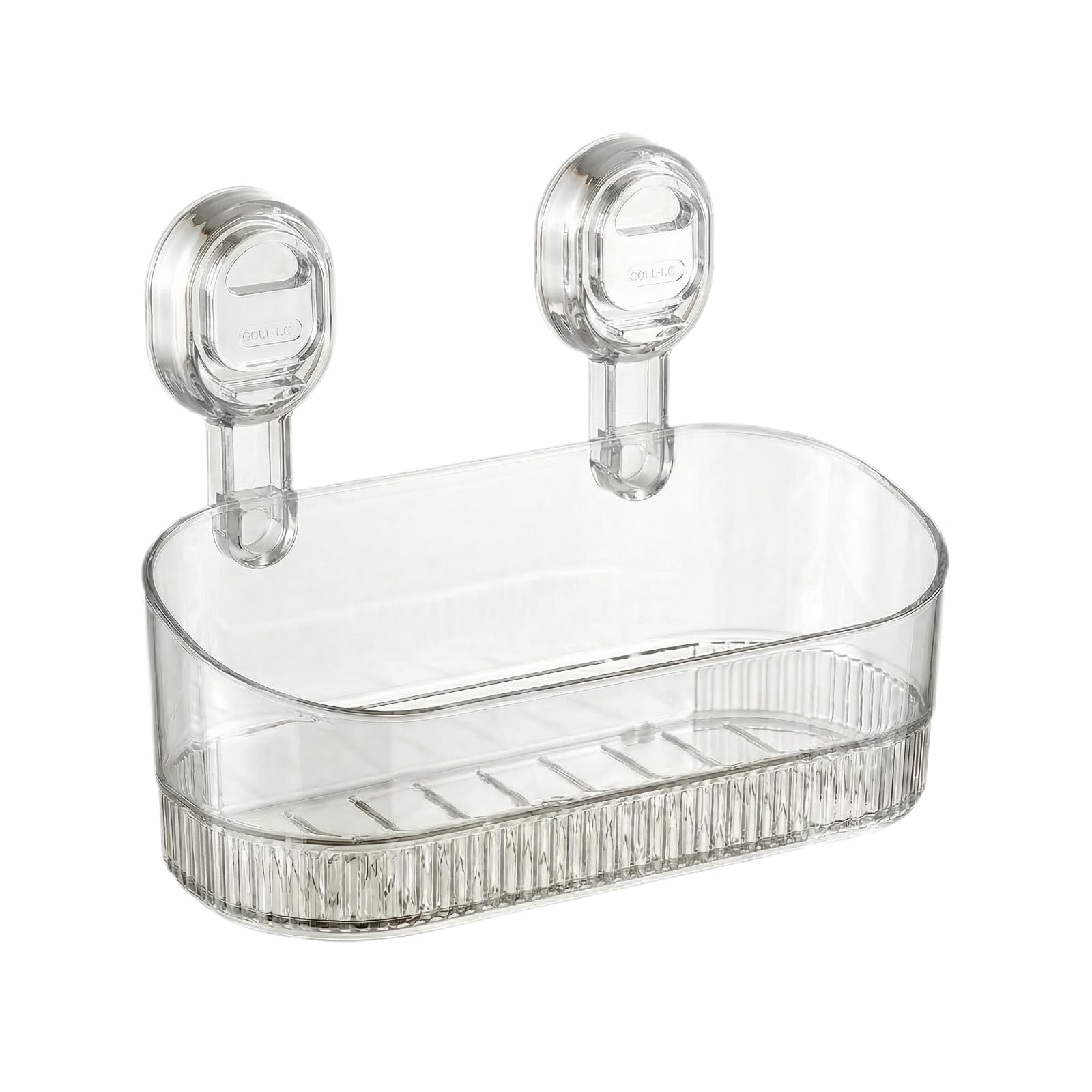 AVOKIHI No Drill Shower Shelf Wall Mounted Suction Cup Caddy for Bathroom Storage Waterproof Organizer Fits Large Shampoo