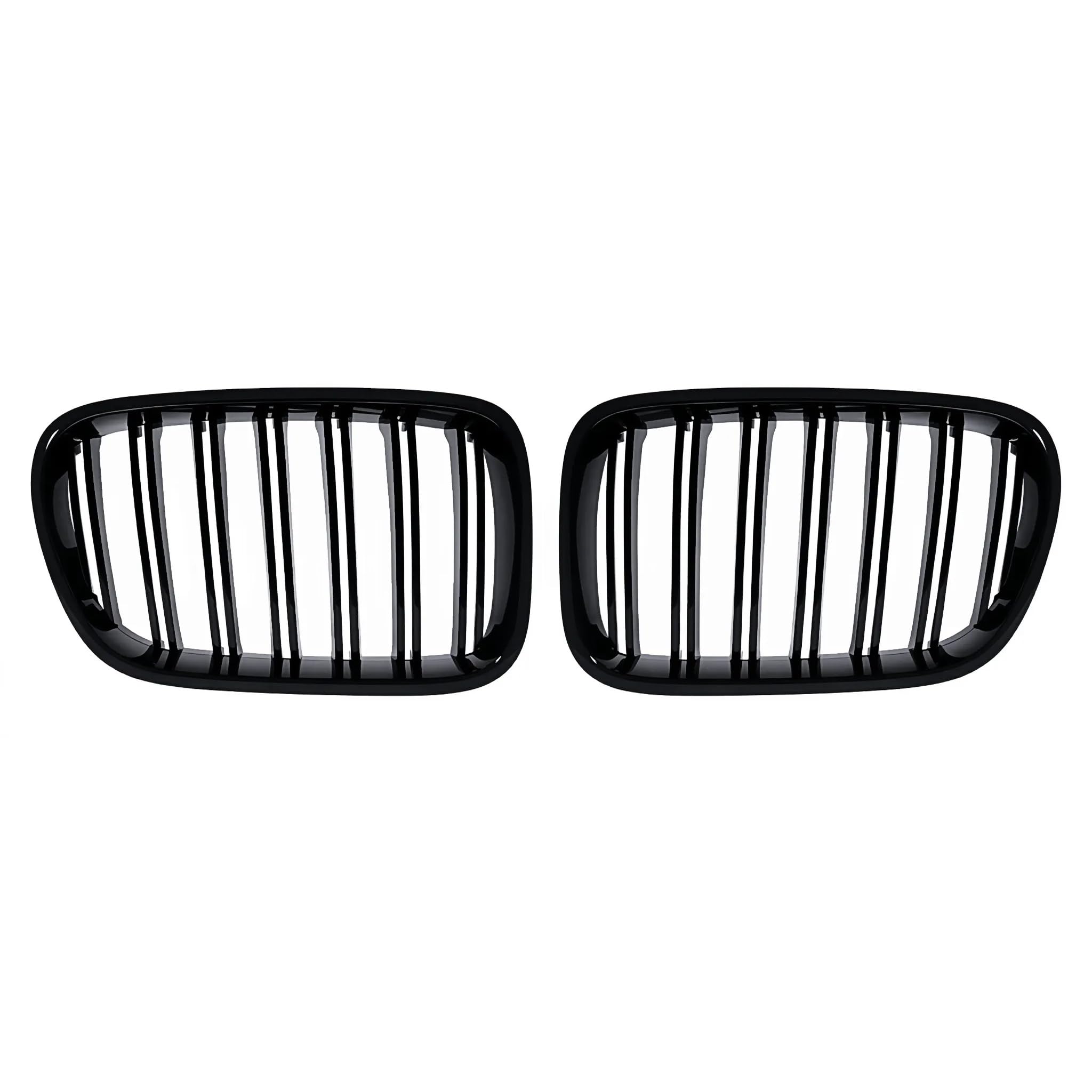 Kühlergrille für BMW X3 F25 Nieren 2010 2011 2012 2013 PRE Glanz Schwarzer Doppelsteg aus ABS Material(For F25 2010-2013 PRE)