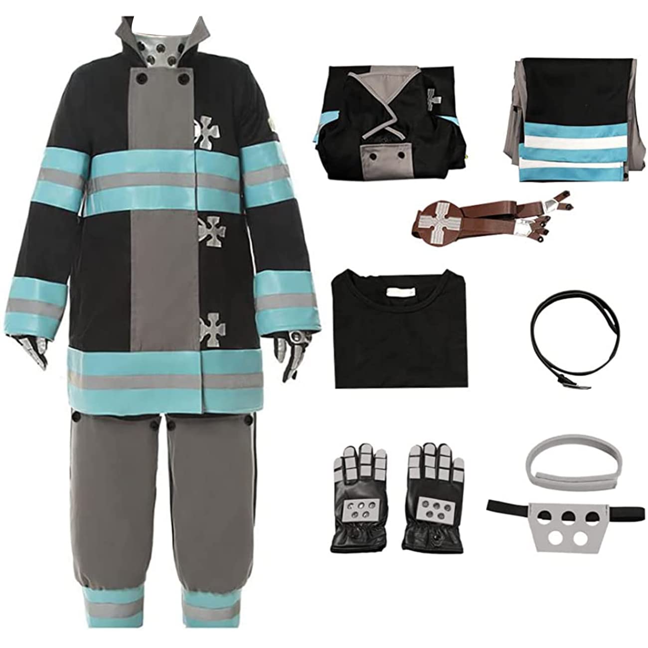 Anime Shinra Kusakabe Cosplay Costume Adult Full Set Uniform Halloween Outfit