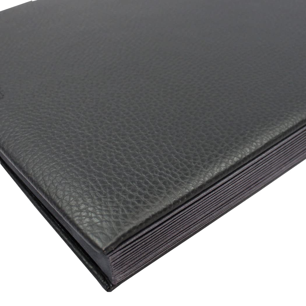 Classificatore con indice 1 – 12 (jan. dez.) in pelle bovina pieno martellata in Nero