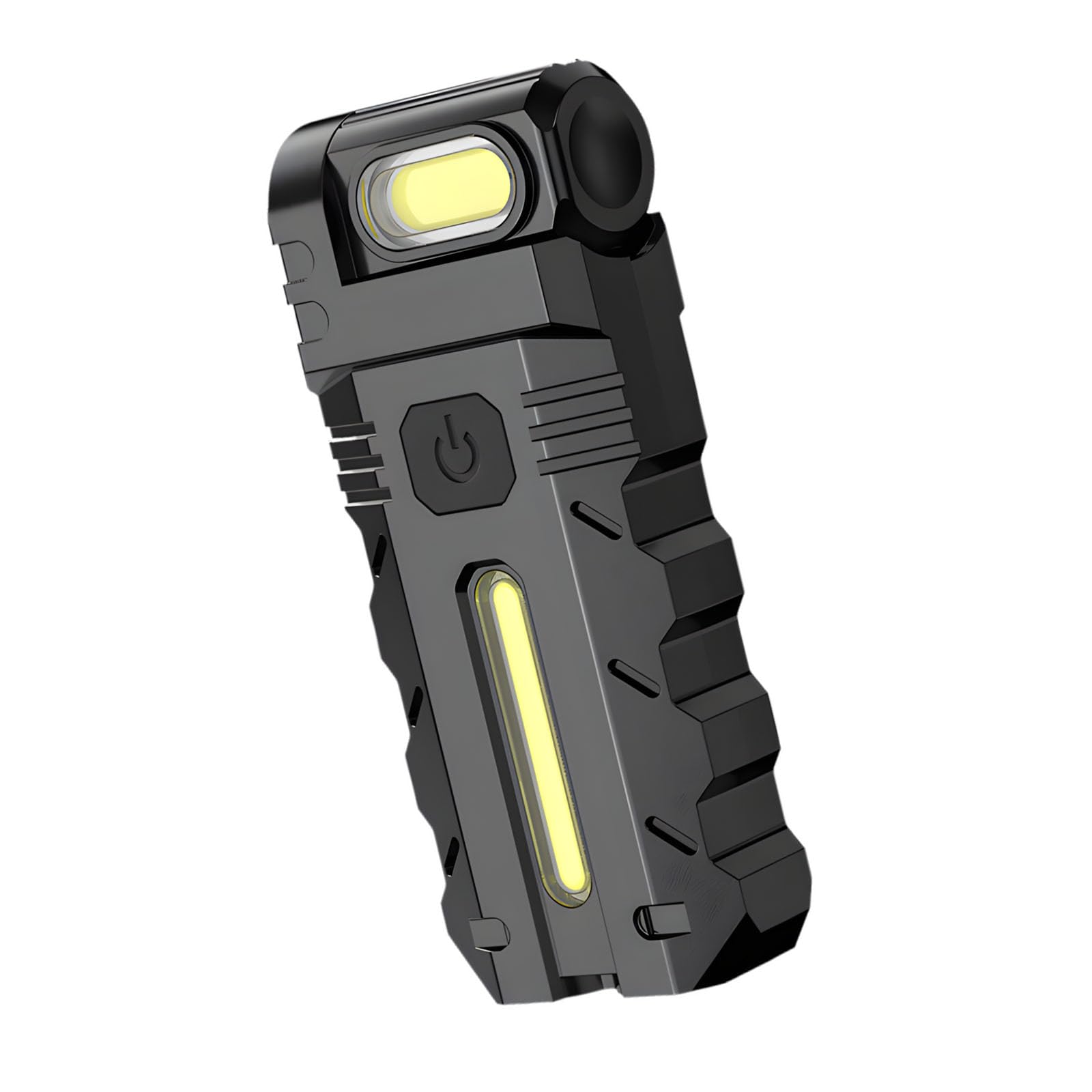 Kaeltsyn Rechargeable LED Compact Attachment Flashlight with 4 Lighting Modes and Base for Use in Camping Hiking Important Situations Dog Walking Flashlight