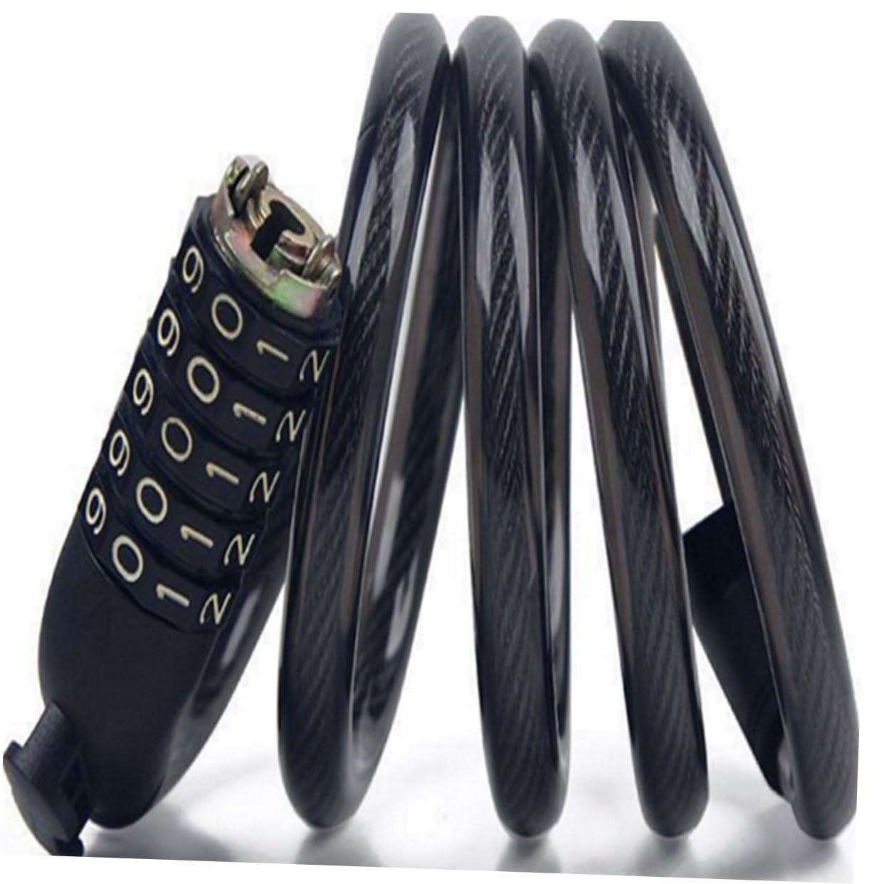 Toyvian Long Bike Lock Cable 5- Combination Bike Password Lock for Cycling Motorcycles