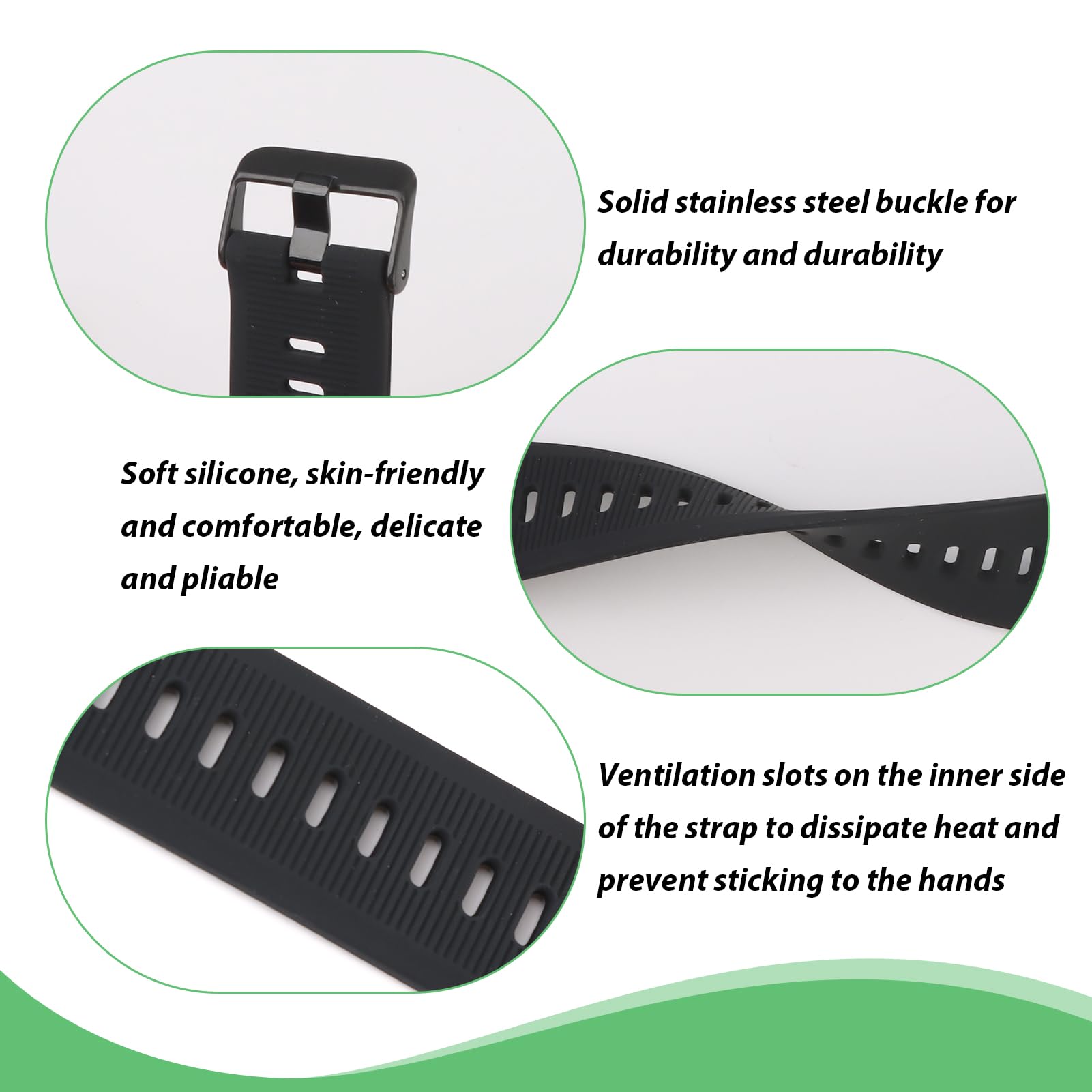 Replacement Strap for Garmin Forerunner 945/Forerunner 935,Silicone watch strap Kit,Adjustable Waterproof Sport Band Fits Fenix 6/5 - Image 3
