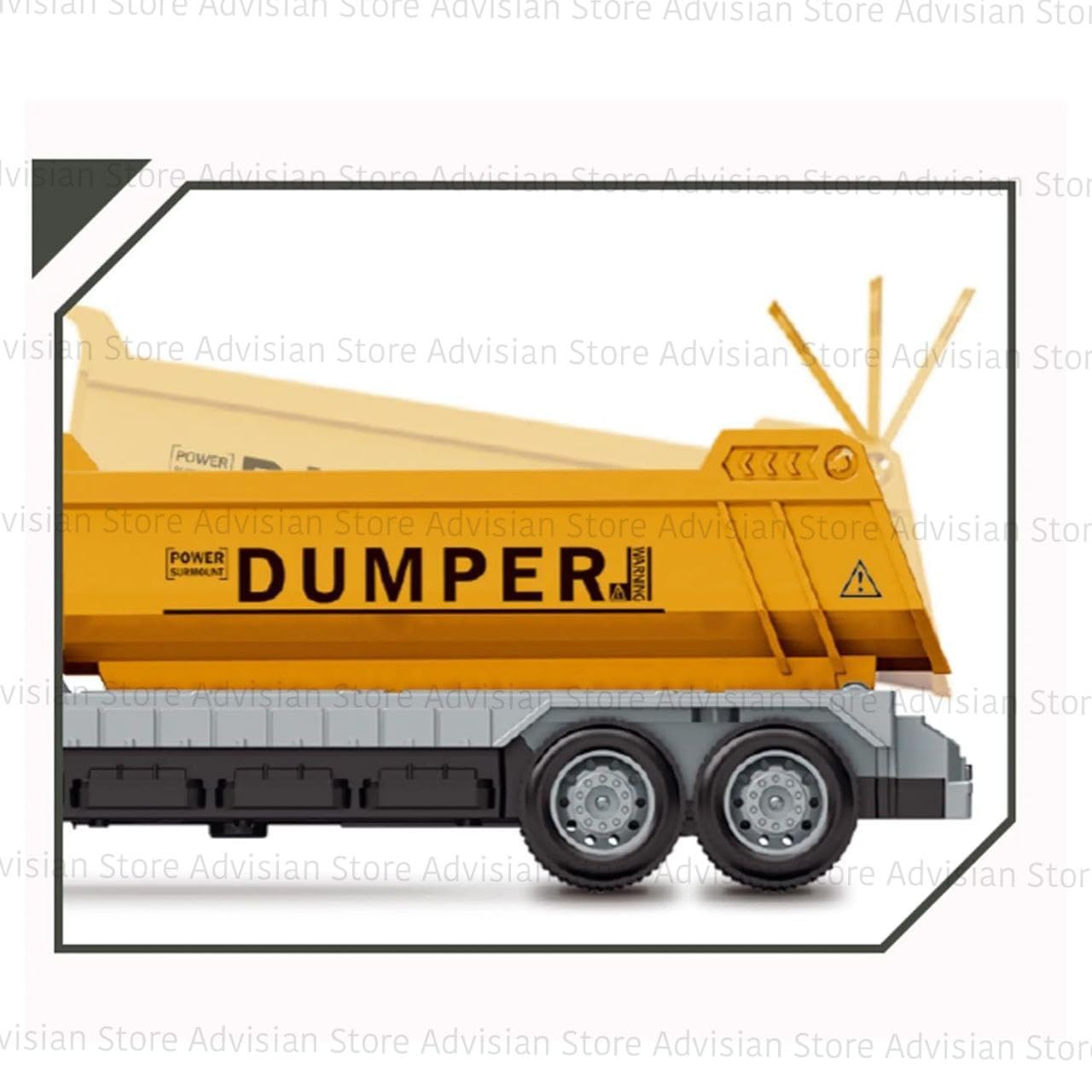 Advisian store 1:24 Dumper 4WD Friction Power Large Transport Truck with Lights and Sounds Alloy Diecast Truck Toy Best Birthday Gift for Kids (Pack of 1) (1:24 Dumper Truck) 4