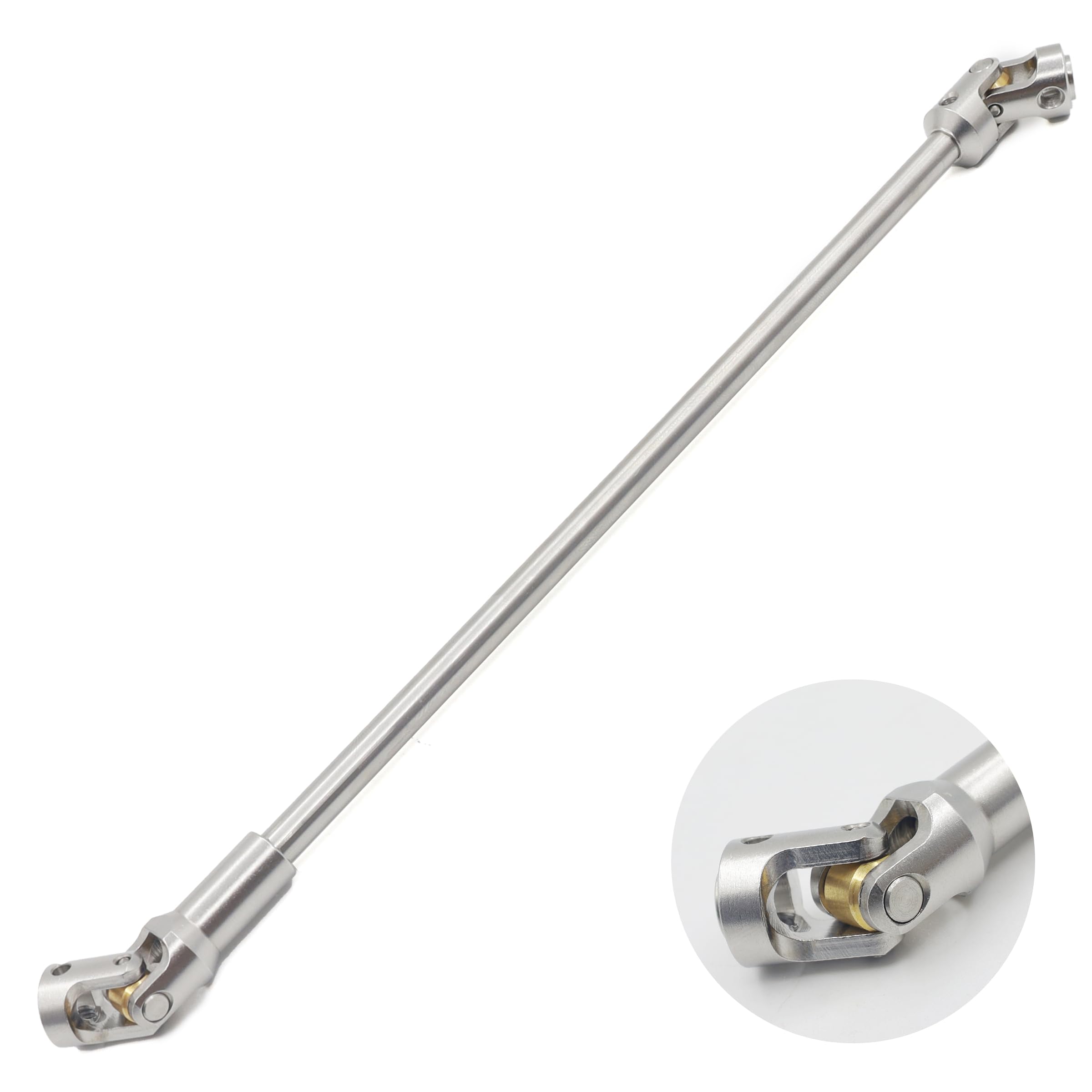 Stainless Steel Cut to Length Driveshaft 68-229mm U-Joint Drive Shaft for 1/10 RC Rig Crawler Sportys 1.9 Shafty Capra SCX10 DIY(Silver)-image-38
