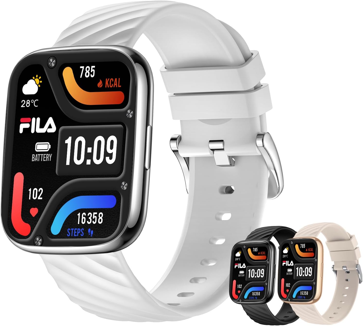 Fila Smart Watch for Men Women (Answer/Make Calls), 1.95″ Fitness Watch with Heart Rate/Sleep Monitor, Step Counter, Fitness Tracker with 100+ Sports for Android iOS Fila Smart Watch for Men Women (Answer/Make Calls), 1.95″ Fitness Watch with Heart Rate/Sleep Monitor, Step Counter, Fitness Tracker with 100+ Sports for Android iOS