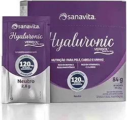 Sanavita Ácido Hialurôncio - Hyaluronic Verisol - Pele Saudável - Neutro - 30 Sticks
