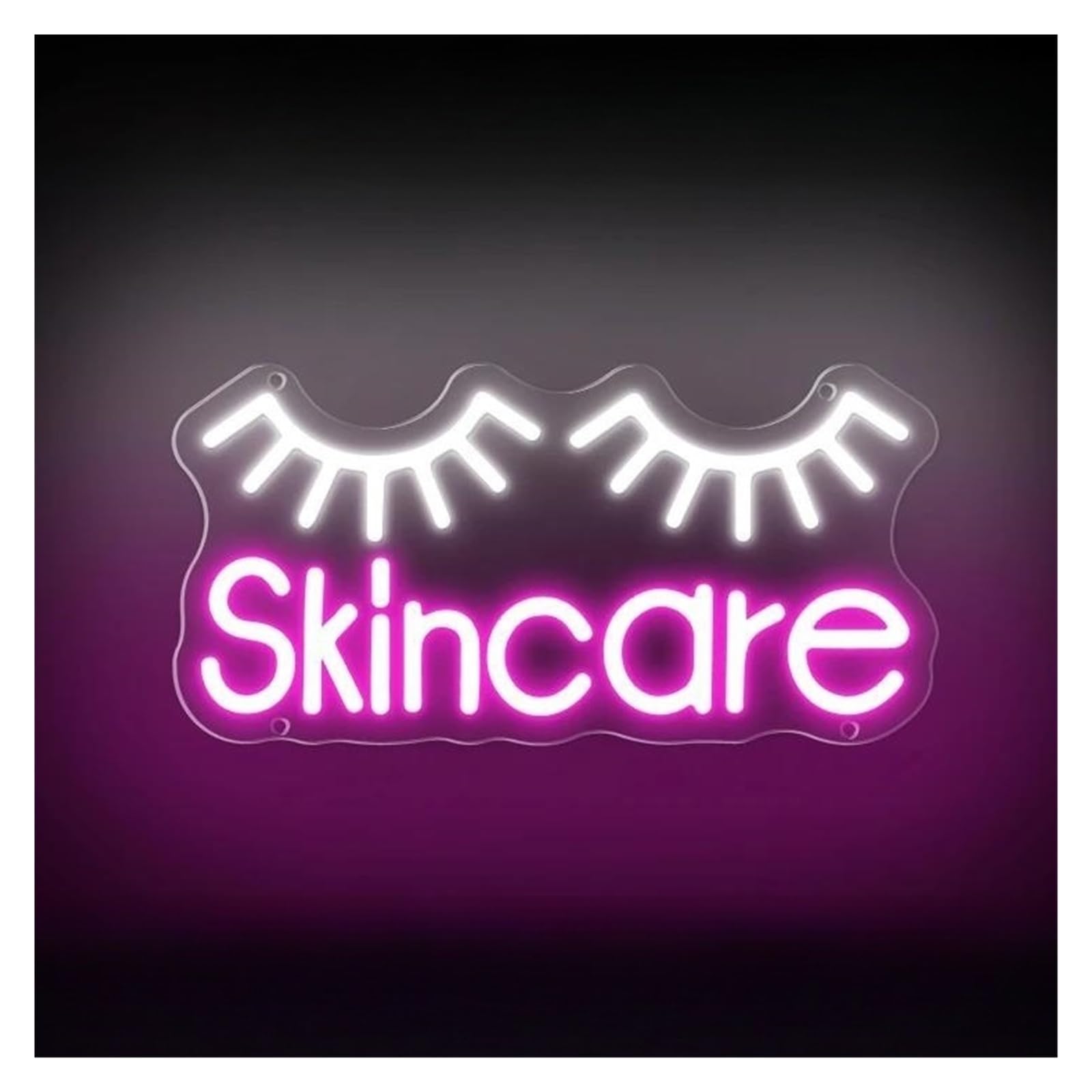 LEMST Sign Lamp Skincare Neon Sign for Beauty Salon Lash Room Luminous Business Signs Aesthetics Room Decoration Light 30cmx15.1cm