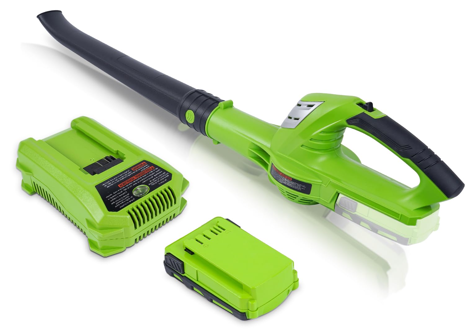 Leaf Blower Cordless with 20V 2.0Ah Battery and Fast Charger, Battery Powered Electric Leaf Blower for Lawn Care