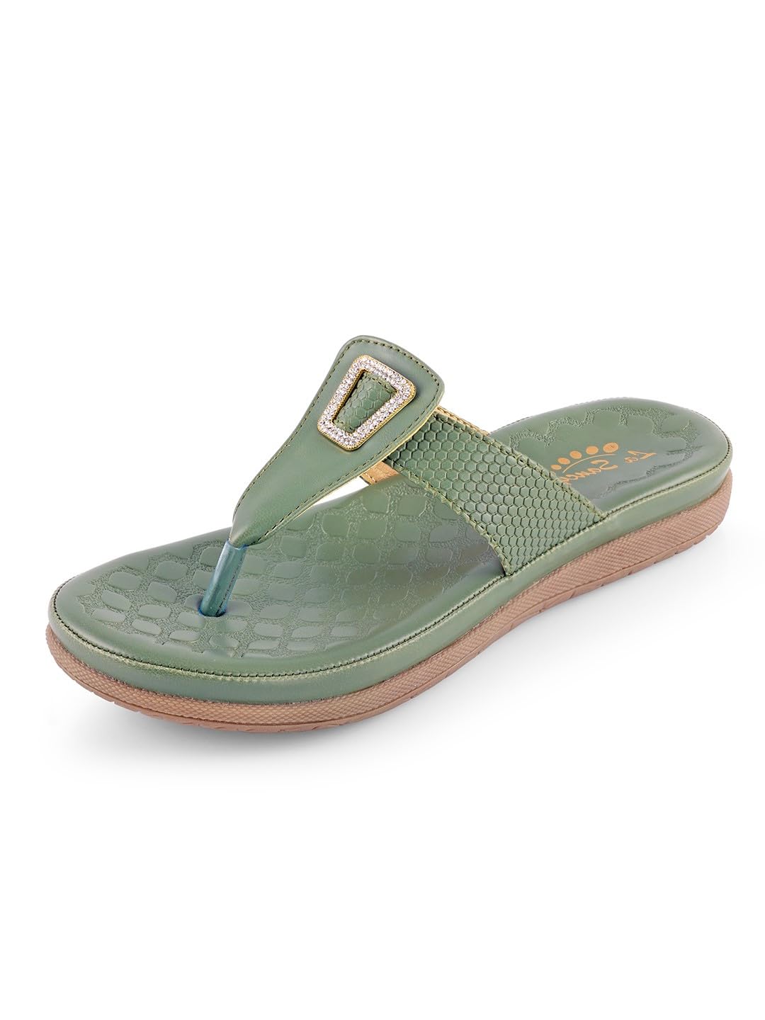 LaSancy Womens COMFORT Slip-Ons Sandals | Office, Travel, Outdoor, Shopping, Smart-Casual Slippers | Soft Cushioned Footbed with Anti-Skid Sole | Heel Height: 1 Inch | Green (B0CL3J3TT8) Amazon Price History, Amazon Price Tracker