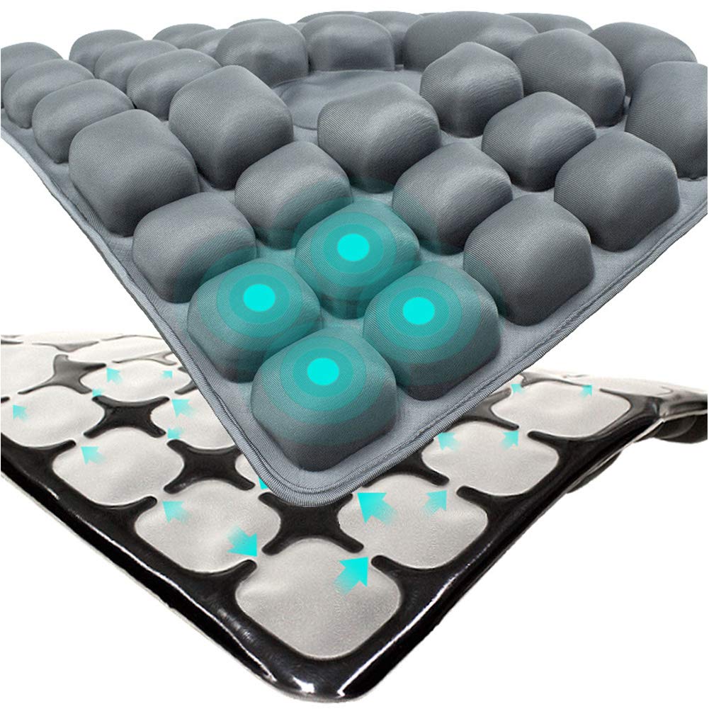 Cojín antiescaras para Silla de Ruedas, Cojines inflables para Asiento de Aire, cojín Inflable para Asiento de Coche, Silla de Oficina, Silla de Ruedas, Almohadilla para aliviar el Dolor en el coxis