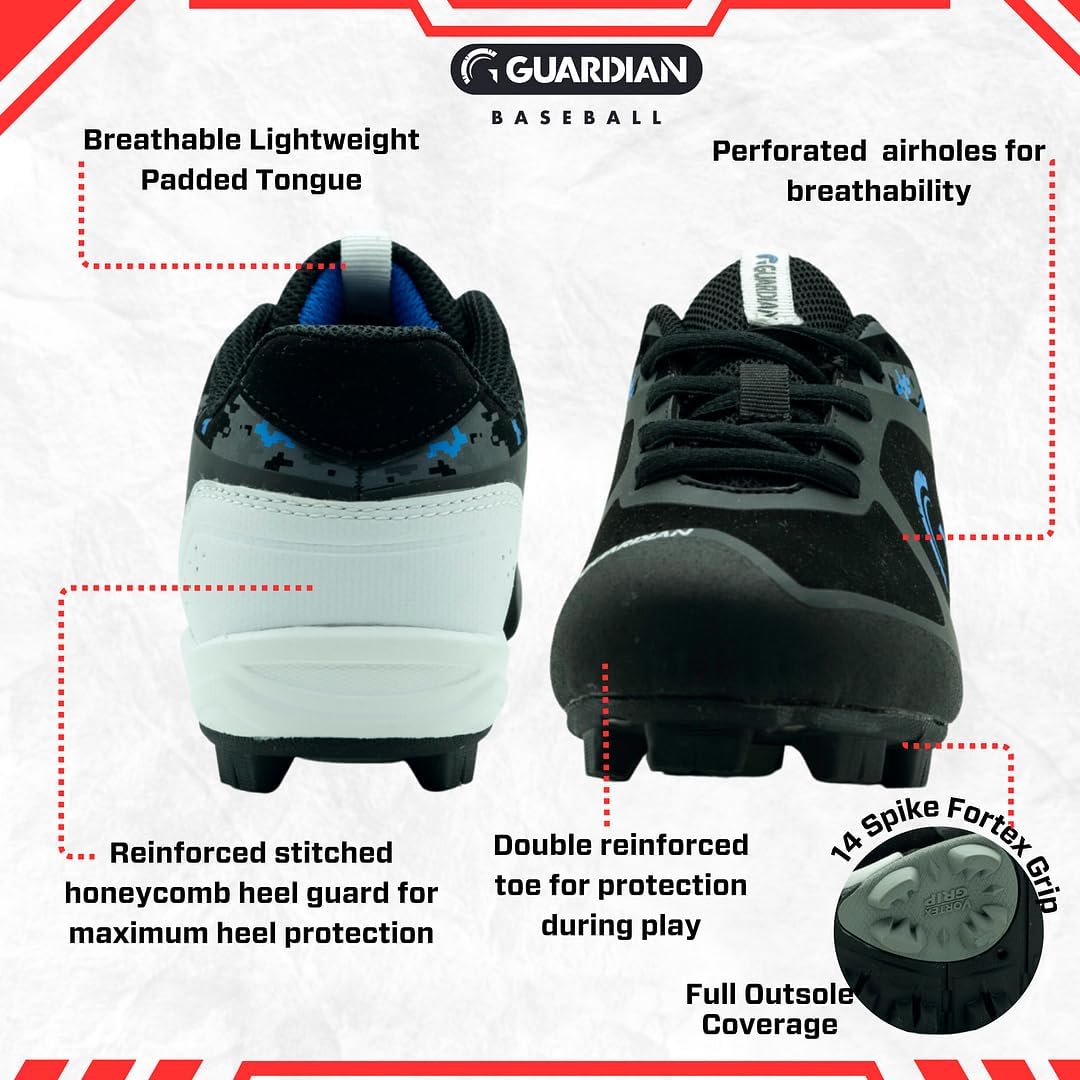 Guardian Baseball Cleats Youth Boys and Girls. Low Top Youth Baseball Cleats. Girls Softball Cleats