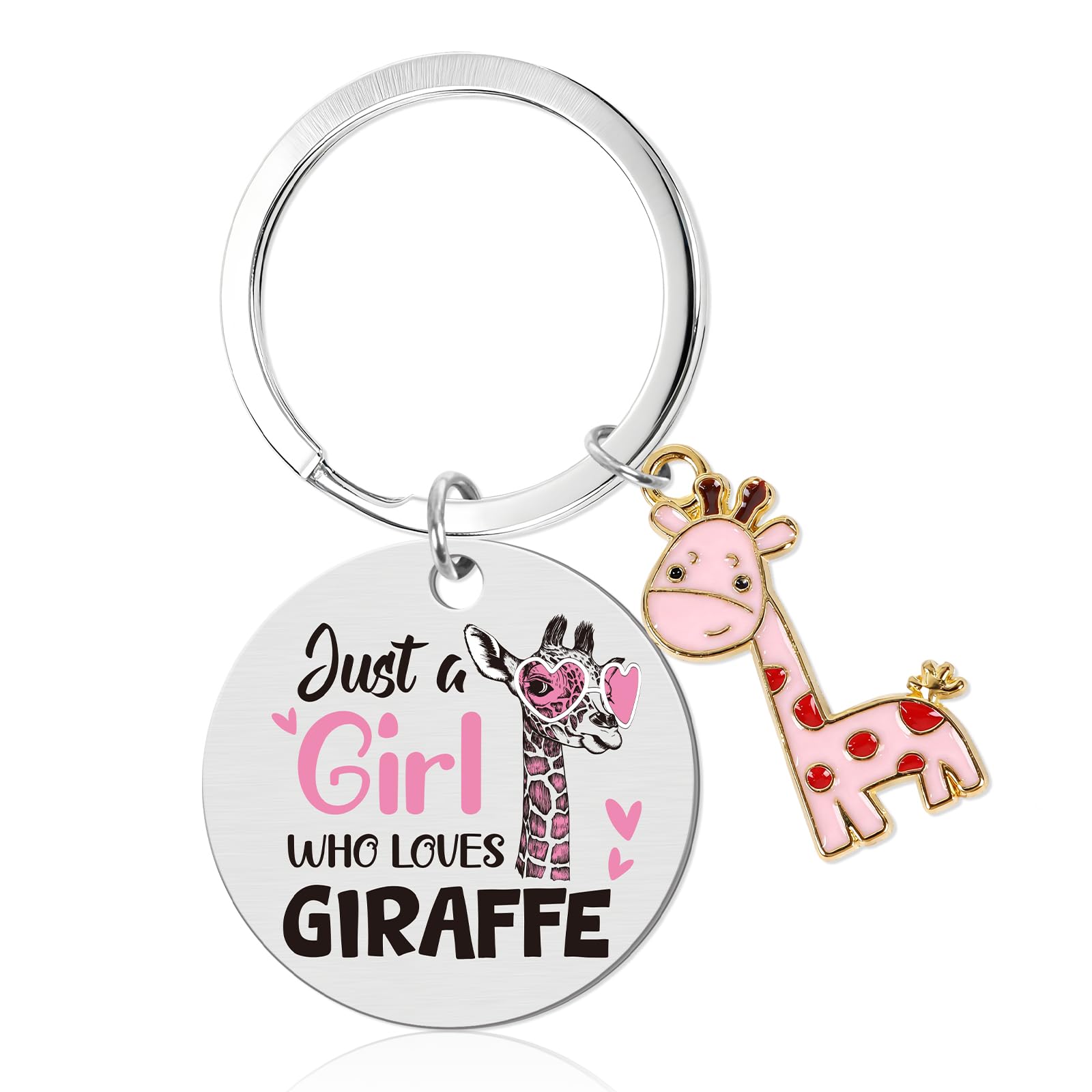 Silkovahamd Giraffe Gifts for Women - Just a Girl Who Loves Giraffe Keychain, Birthday Christmas Stocking Stuffer Valentines Graduation Gifts for Teen Girls Daughter Sister Besties Girlfriend