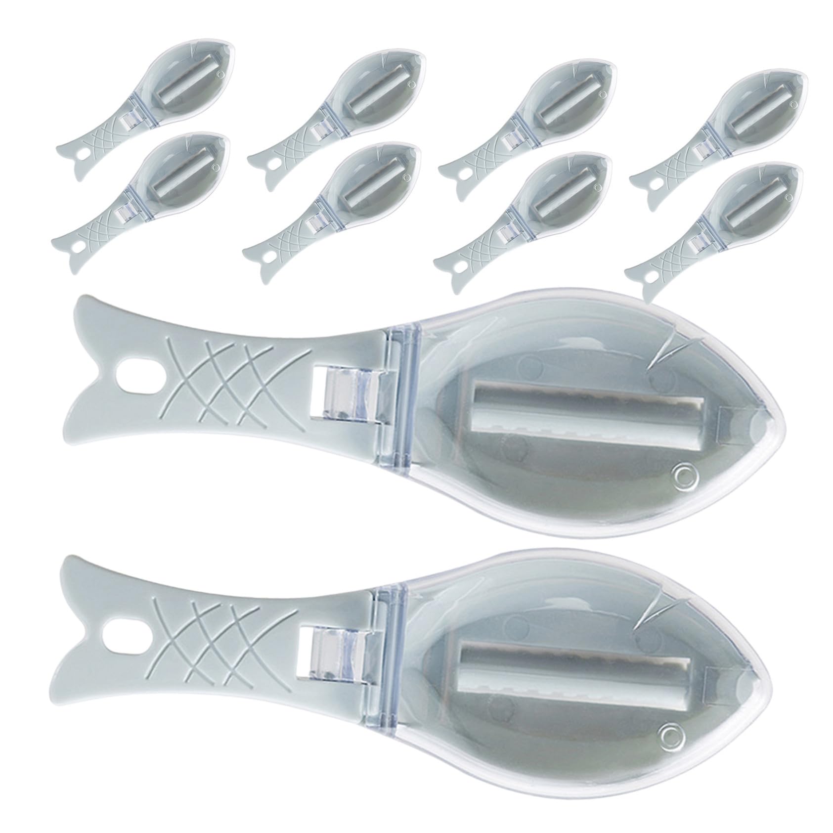 10 Pezzi Raschietto per Squame da Pesce Raschietto per Squame da Pesce Strumento per La Pulizia da Cucina