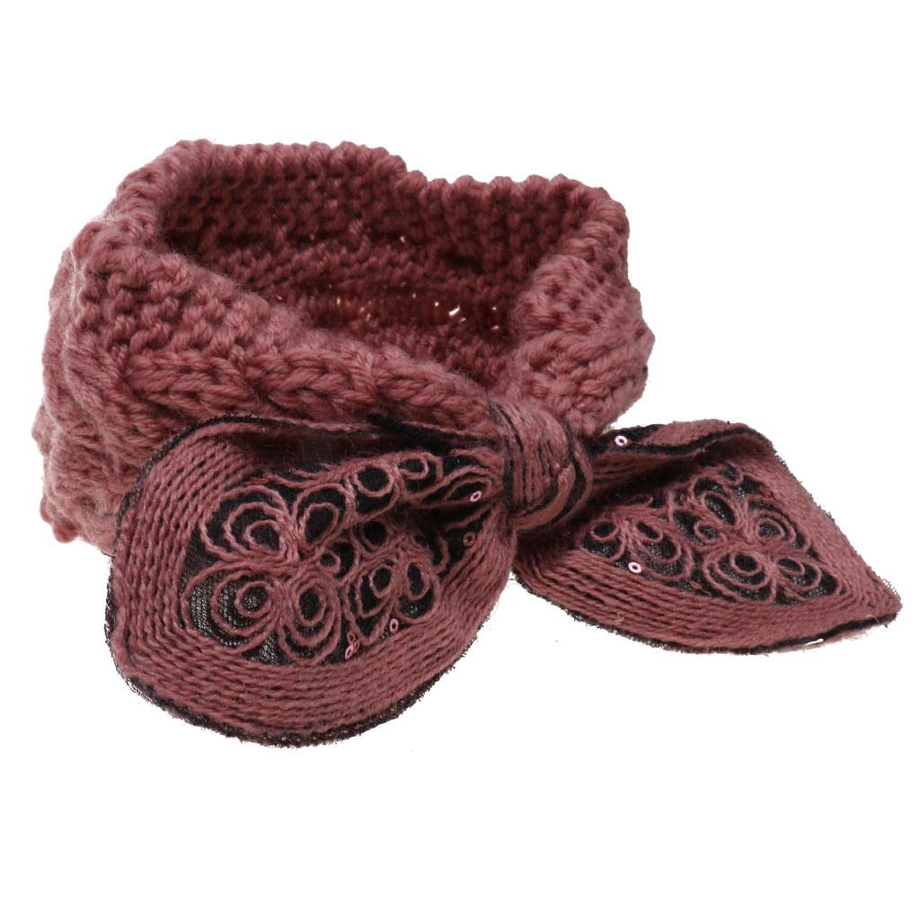 Women Girls Knitted Yoga Headband Headwrap Skii Hat Earmuffs Hair Accessory Pink Womens Accessories | Hair Accessories-image-20