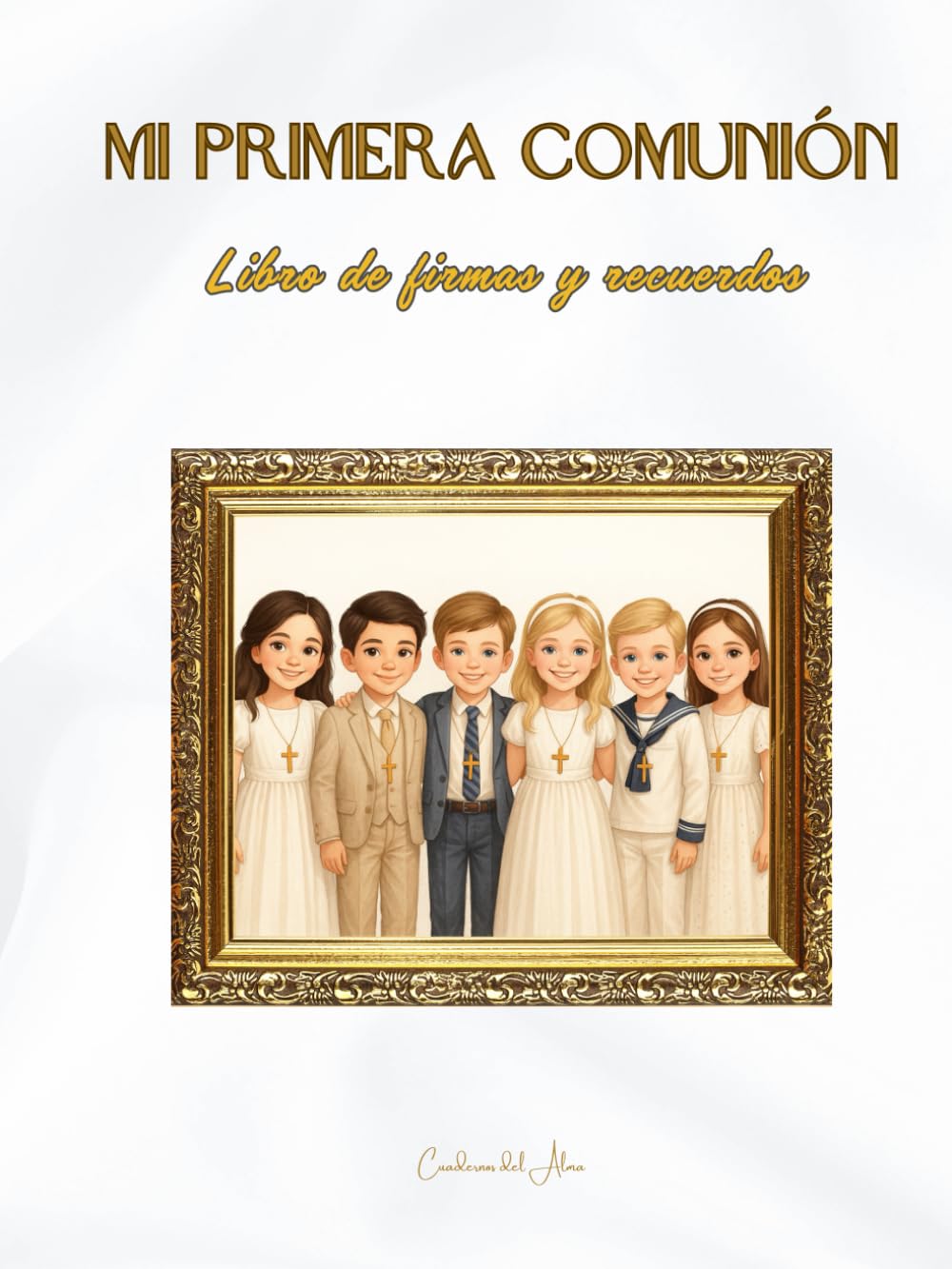 Livre d'or communion souvenirs et signatures groupe d'amis