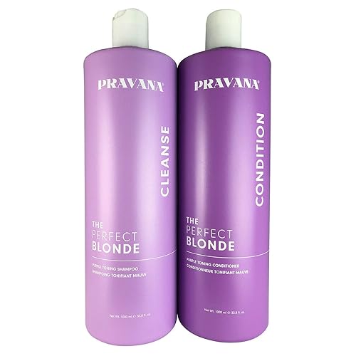Pravana The Perfect Blonde Purple Toning Champú y Acondicionador 33 onzas